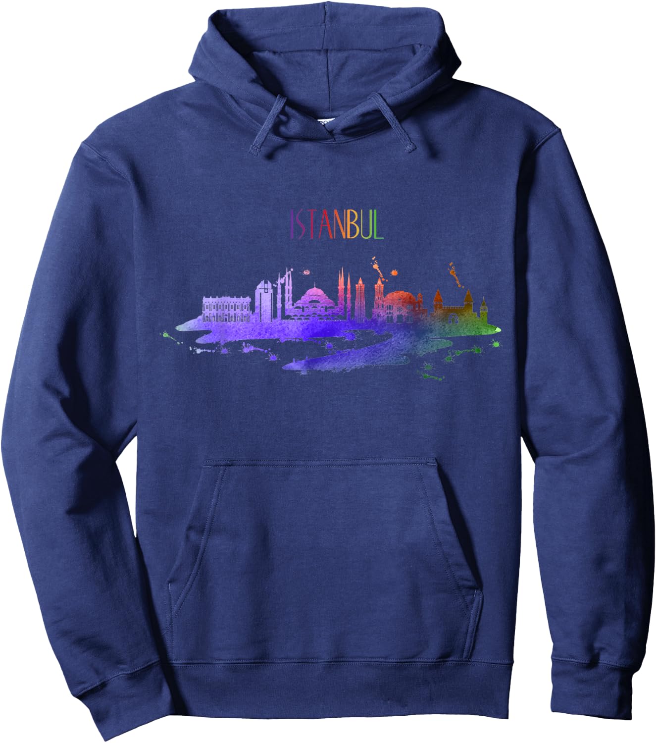 Turkish Souvenir Turkey with Istanbul Skyline Hoodie - Hoodie | Navy