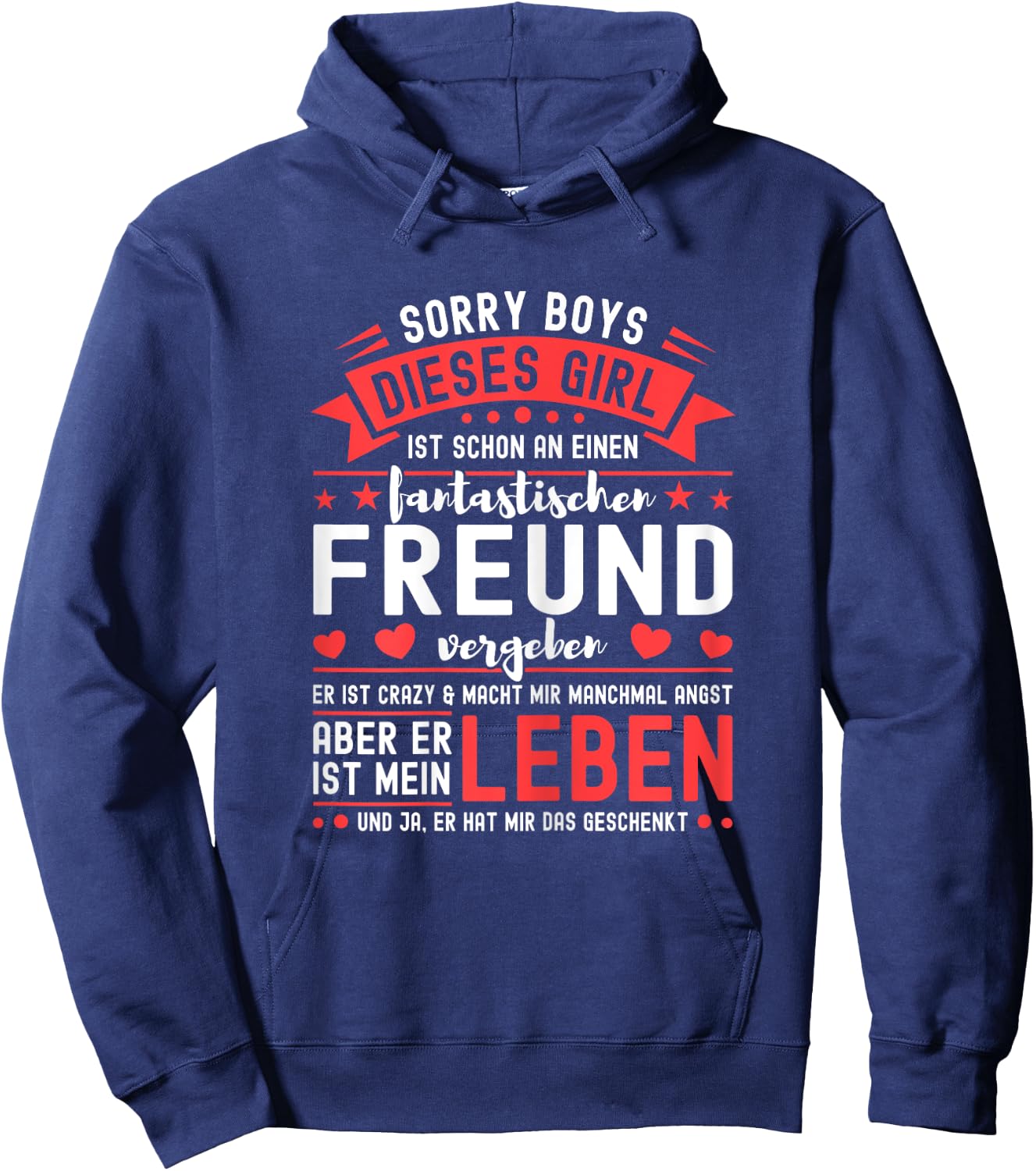 Women's Sorry Boys Dieses Girl ist vergeben - Couple - Girlfriend , black, s Hoodie - Hoodie | Navy