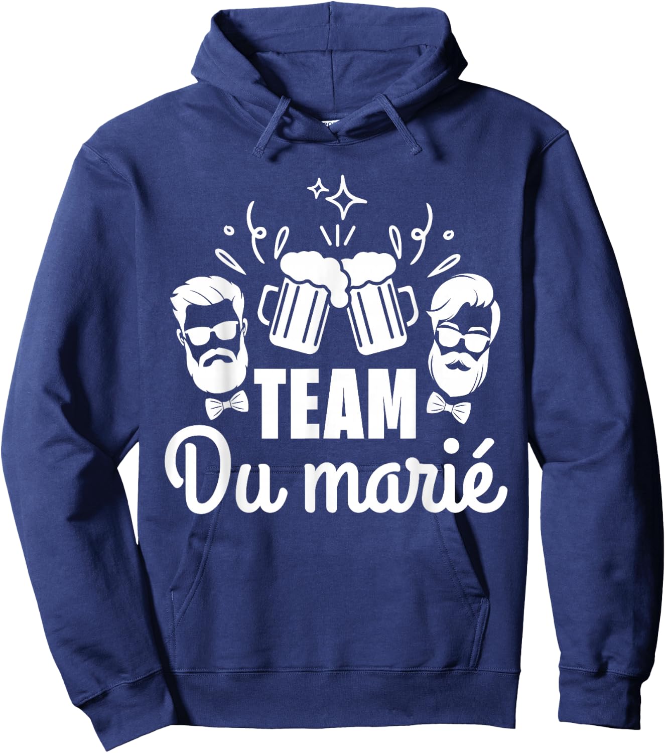 Men's Team of the Groom Wedding Funny EVG Team of the Groom Humour , Black, S Hoodie - Hoodie | Navy