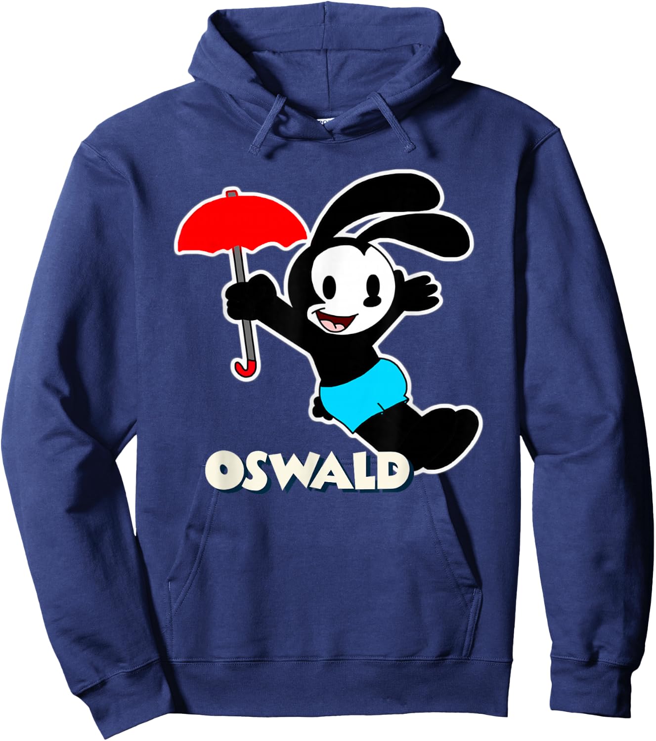 Oswald Rabbit Umbrella Flying Vintage Cartoon 1927 Hoodie - Hoodie | Navy