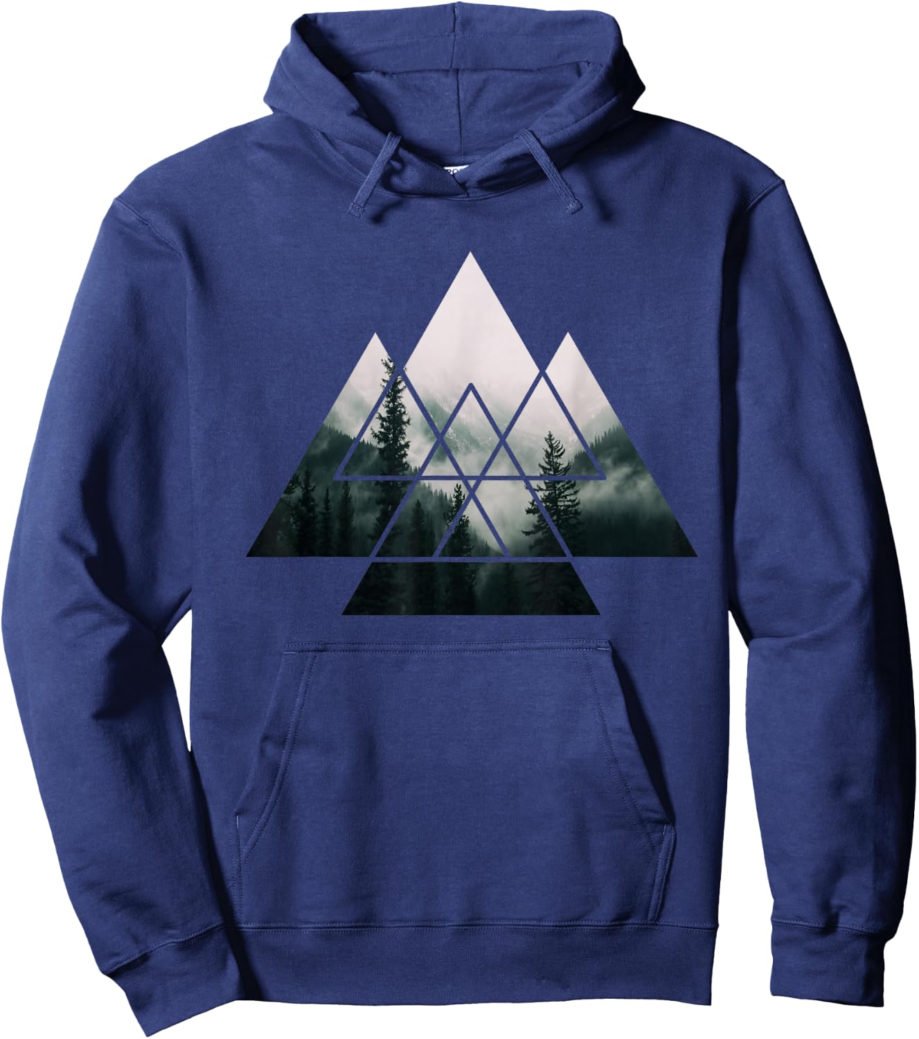 Wald Natur Quadrat Minimalismus Klimaschutz Mountain Environment Tree Hoodie - Hoodie | Navy