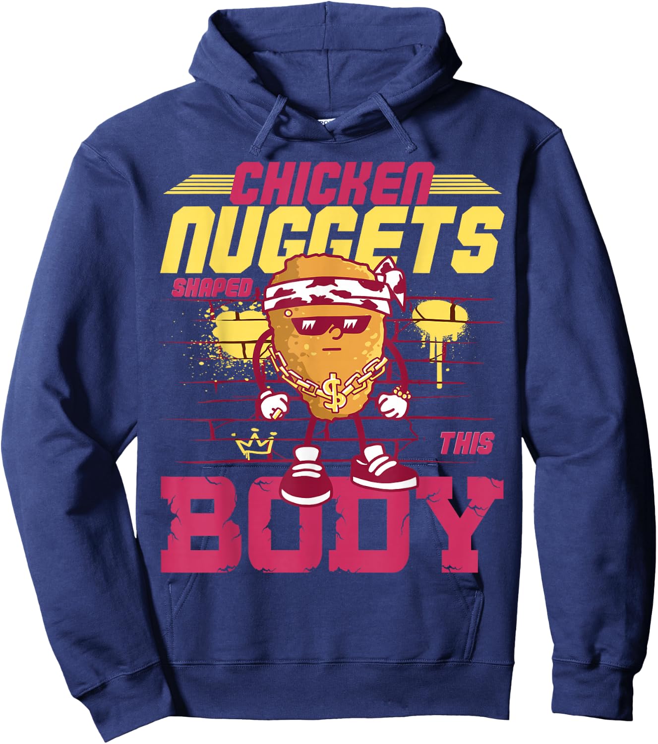 Chicken Nuggets Shaped This Body Hoodie - Hoodie | Navy