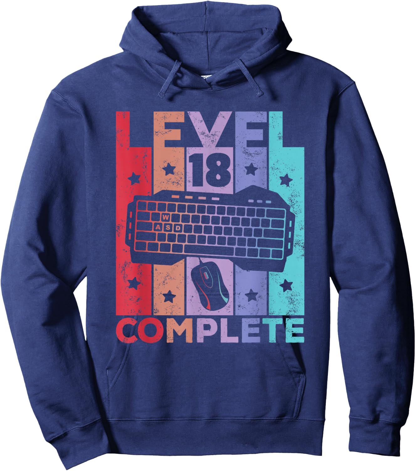 18th Birthday Boy Girl 18 Years Level 18 Gaming Gamer , black, s Hoodie - Hoodie | Navy