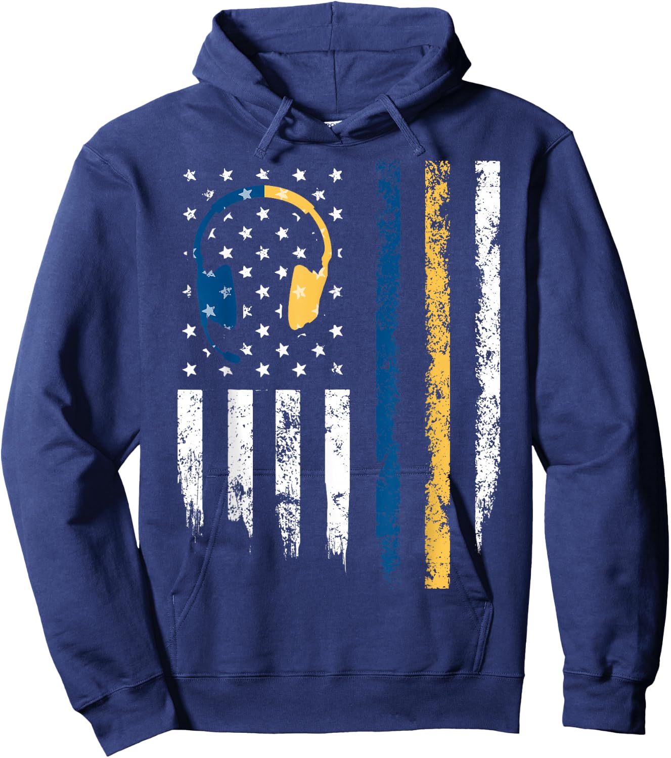 Gold Blue Line 911 Police Dispatcher First Responder Hoodie - Hoodie | Navy