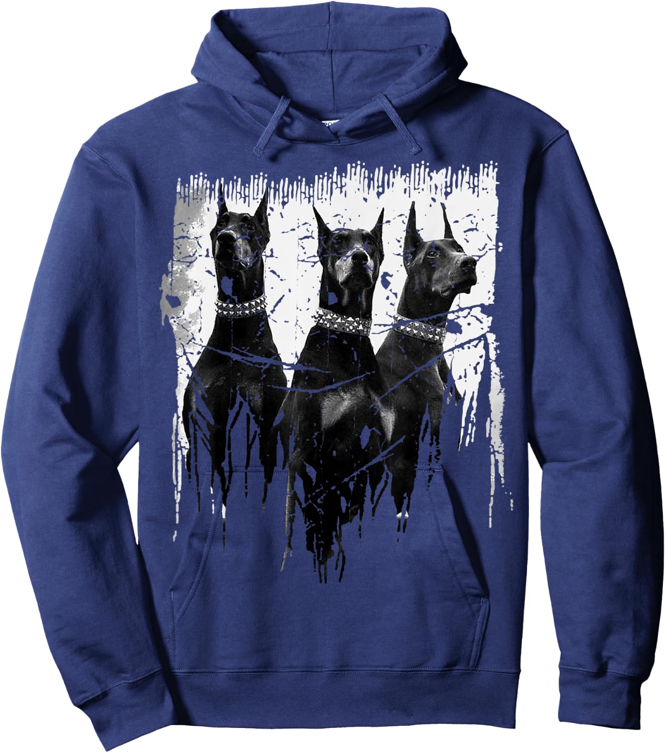 Dobermann Pinscher Black and White Dog Lovers für Männer, Frauen, Mädchen, Kinder - Schwarz, Kurzarm, Klassische Passform, S Hoodie - Hoodie | Navy