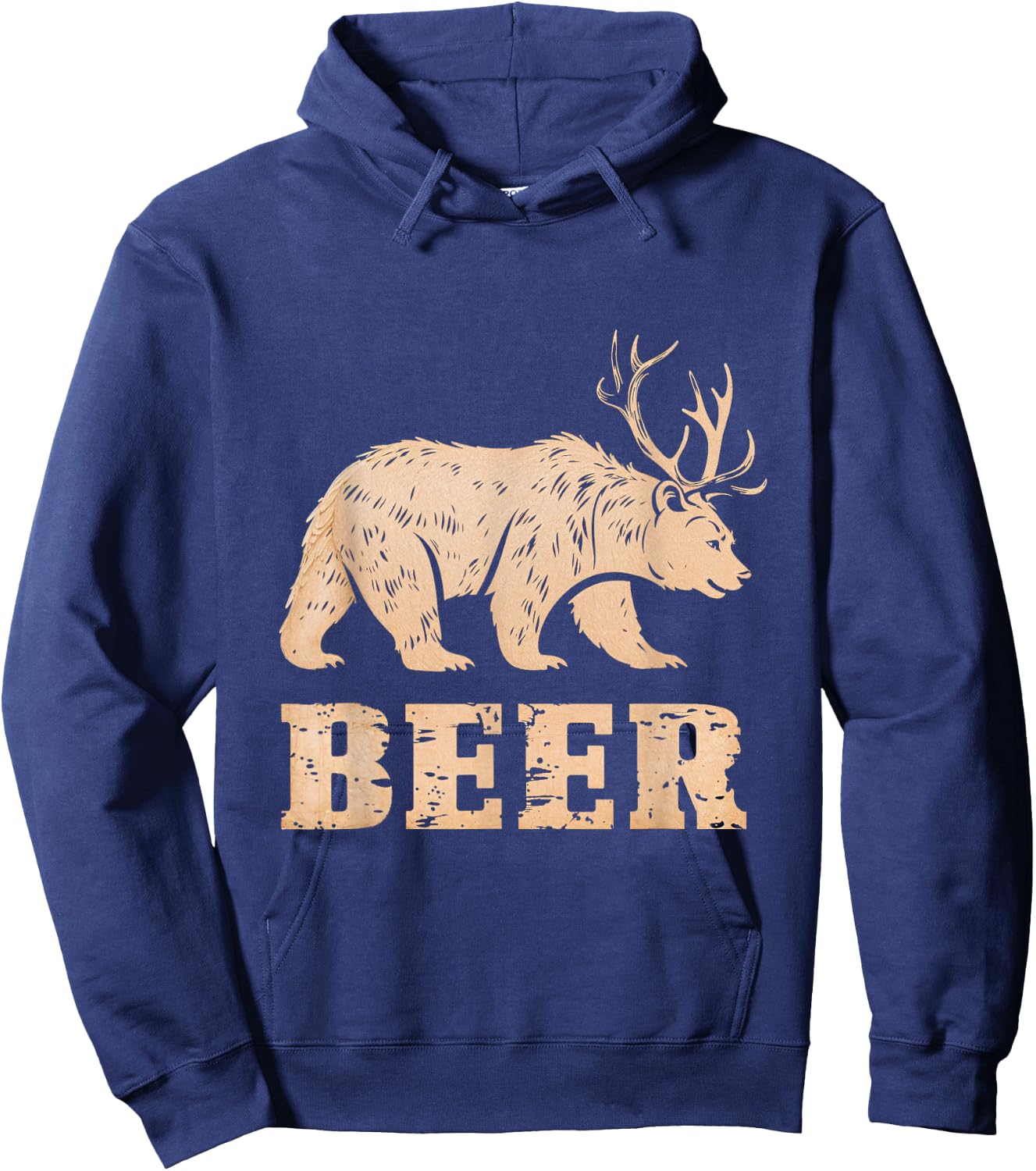 Beer Bear Animal Rustic Vintage Brewery Hoodie - Hoodie | Navy
