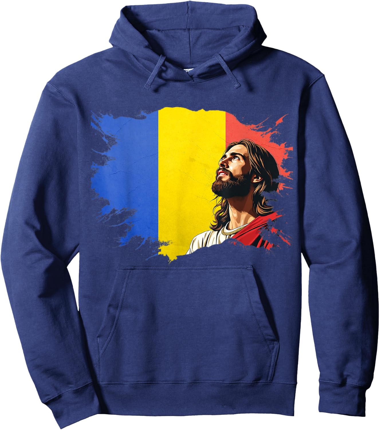 Romanian Heritage Proud Christian Hoodie - Hoodie | Navy