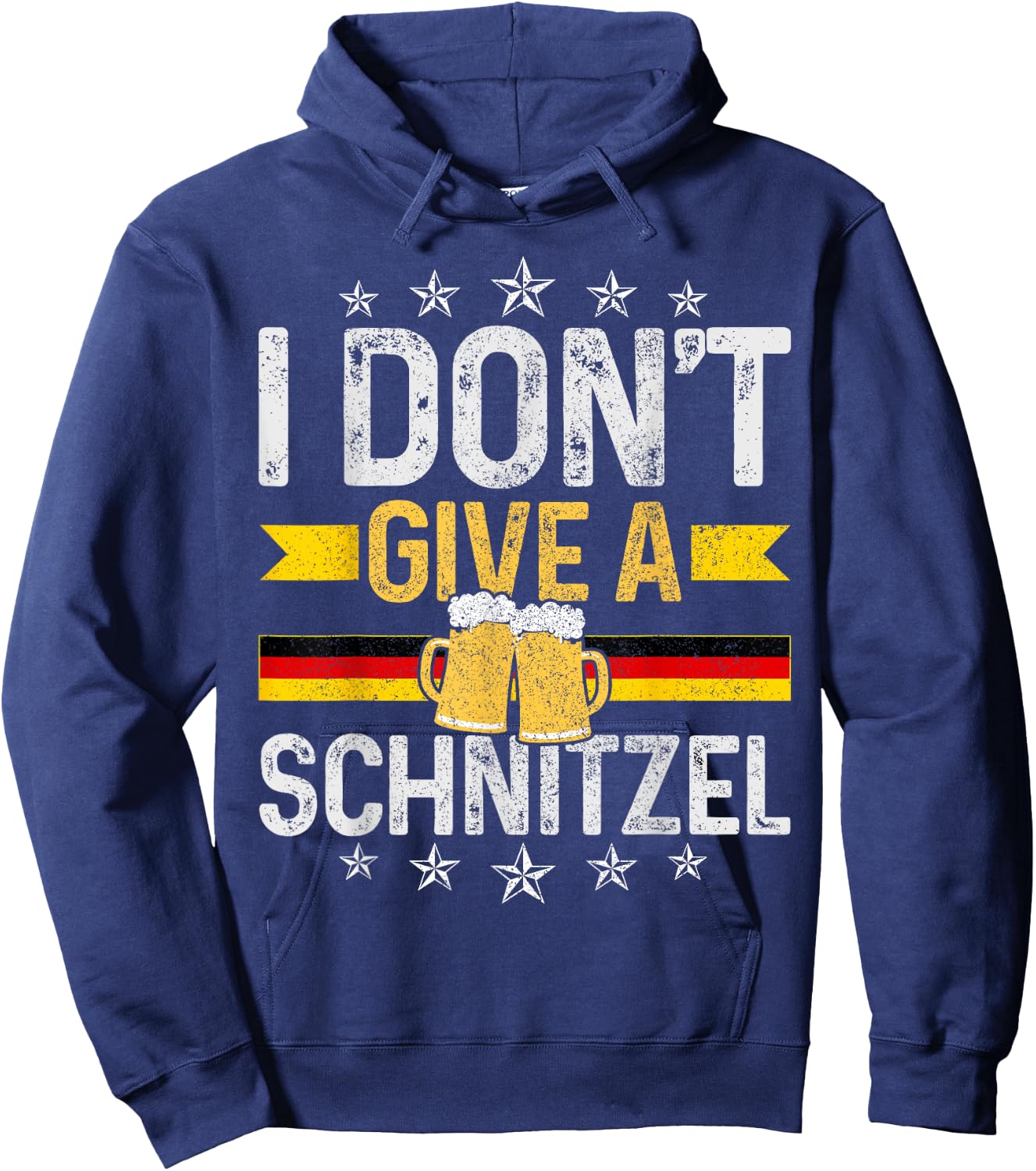 I Don't Give A Schnitzel Oktoberfest German Flag Funny Gift Hoodie - Hoodie | Navy