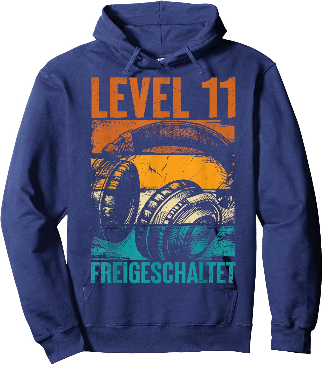 11th Birthday Boys Video Gamer Level 11 Unlocked Boys Hoodie - Hoodie | Navy
