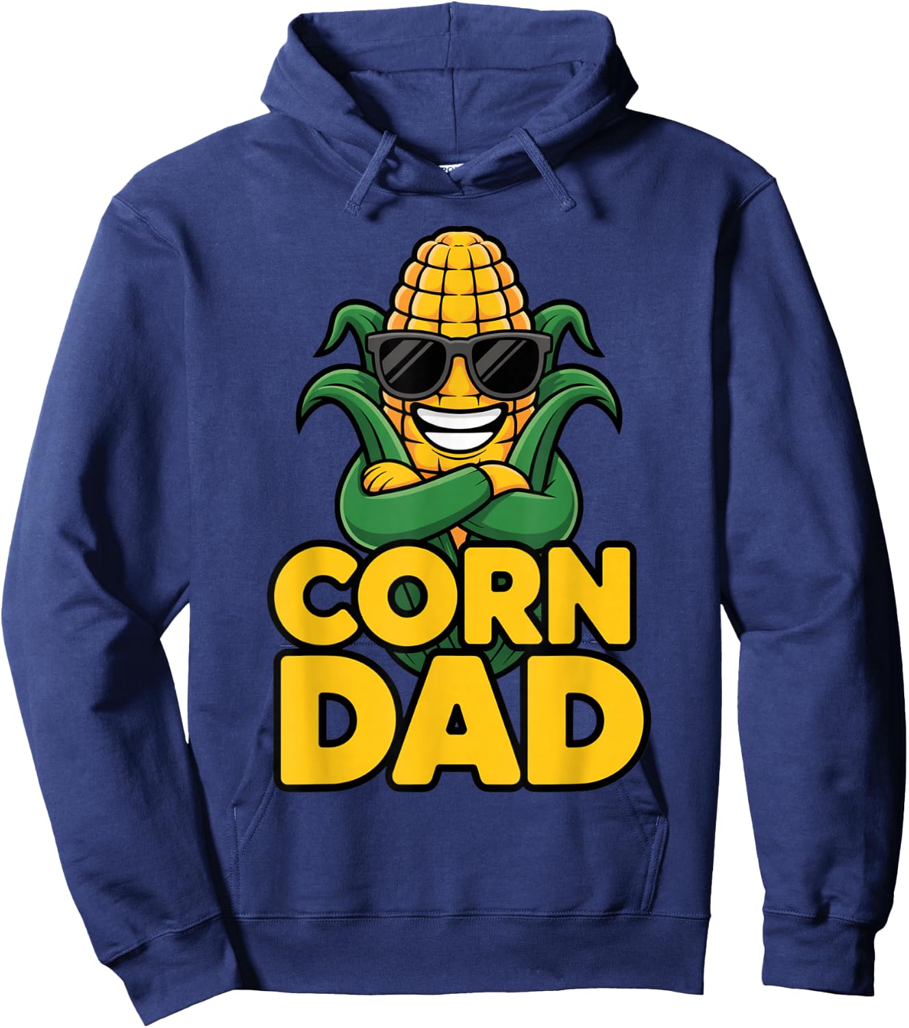 Corn Dad Funny Food Lover Cool Dad Humor Farm Life Vibes Hoodie - Hoodie | Navy