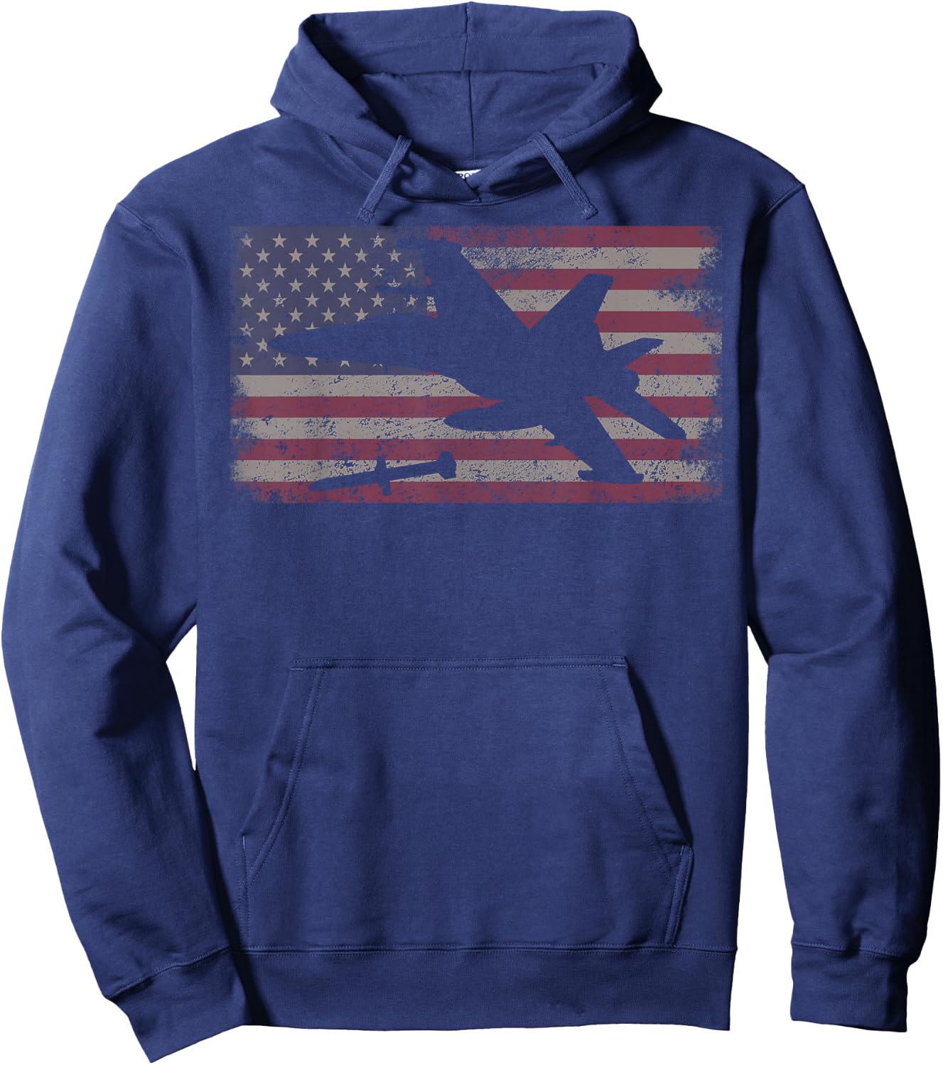 EA-18G Growler Jet Plane USA Flag Patriot Gift Hoodie - Hoodie | Navy