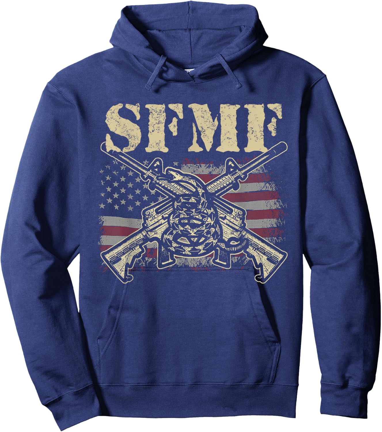 SFMF Military Slang Patriotic American Flag Veteran Gift Men Hoodie - Hoodie | Navy