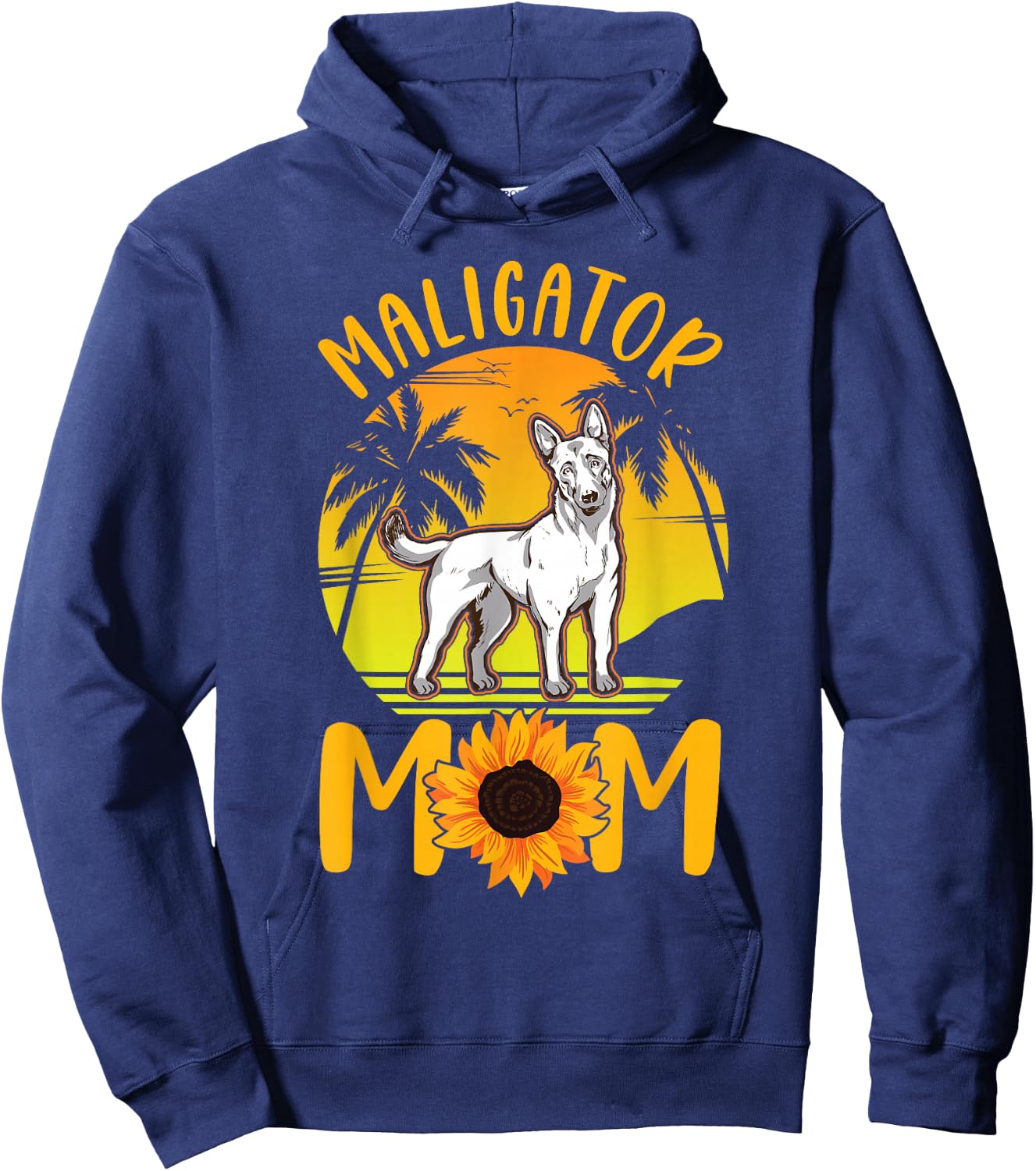 Maligator Mom Belgian Shepherd Belgian Malinois Hoodie - Hoodie | Navy