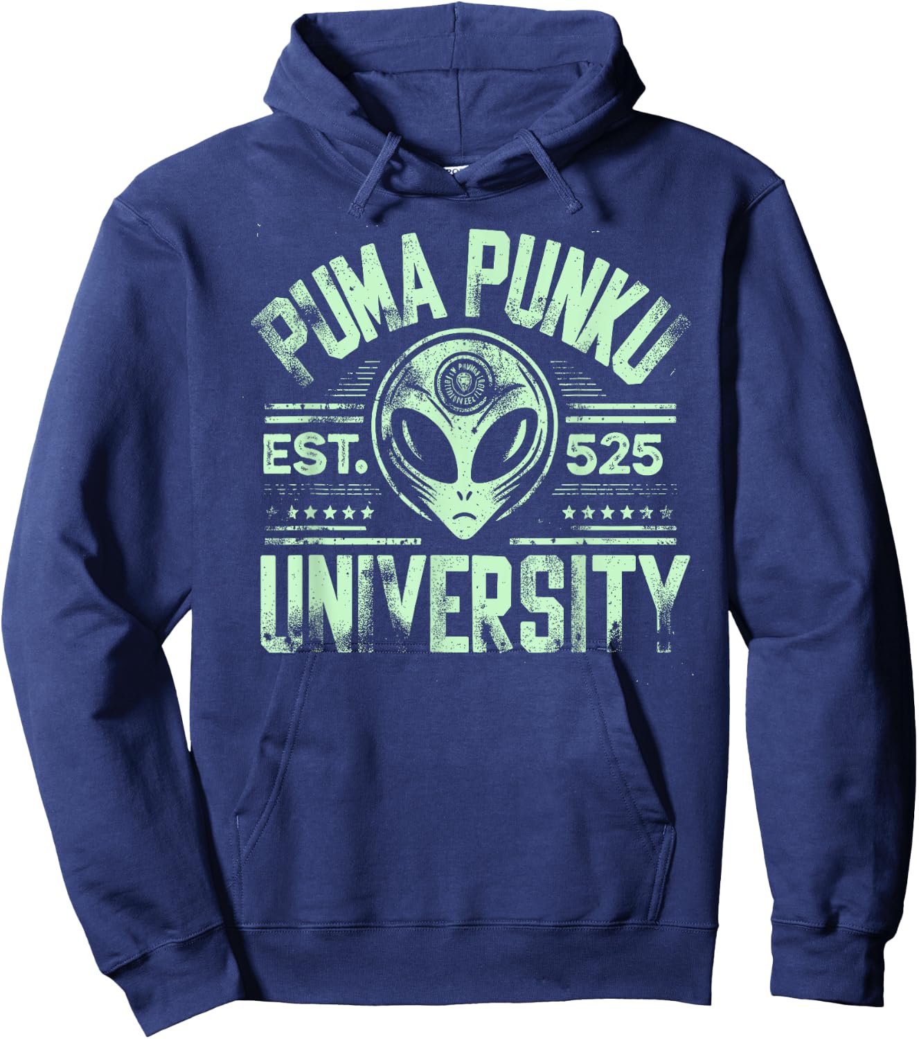 Puma Punku University, Ancient Astronaut Theorist Alien Hoodie - Hoodie | Navy