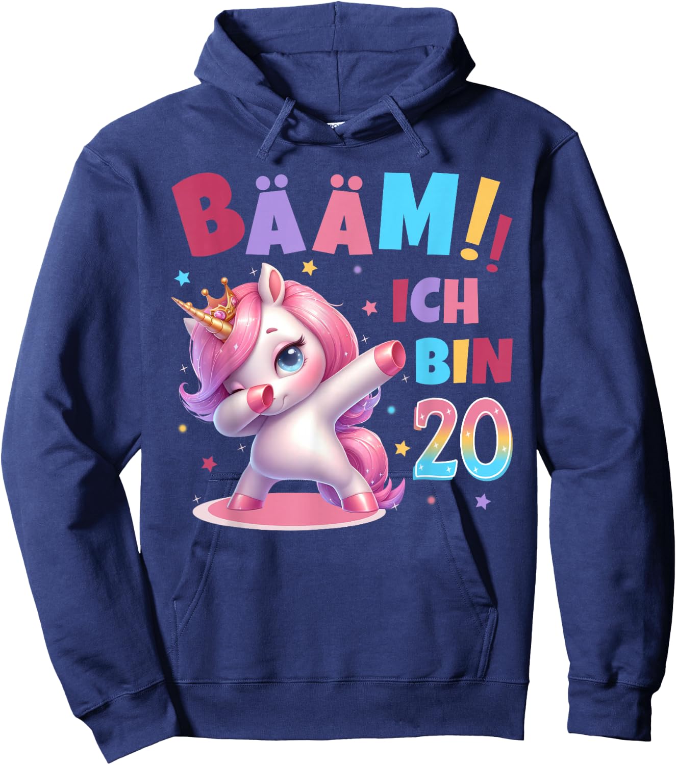 20th Birthday Woman 20 Years Unicorn Party Outfit Unicorn , black Hoodie - Hoodie | Navy