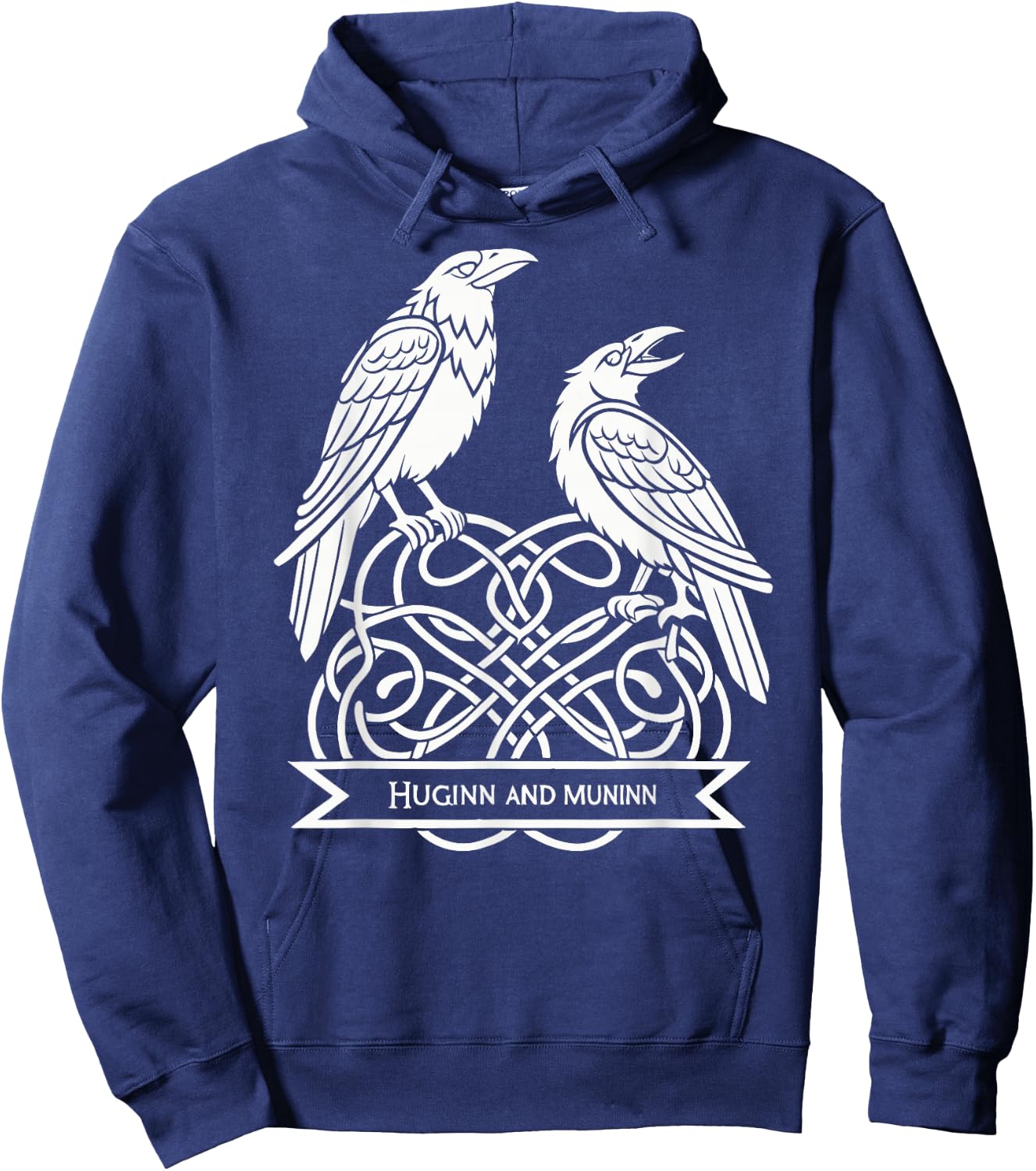 Huginn & Muninn Viking Raven – Celtic Norse Mythology Hoodie - Hoodie | Navy