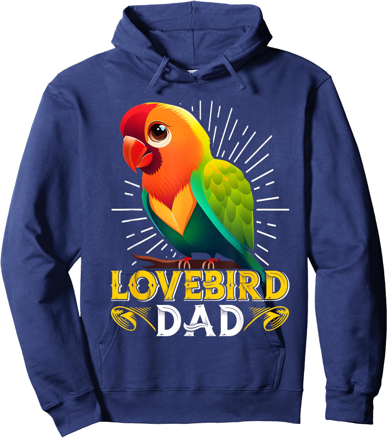 Lovebird Dad Bird lover Parrot Men Lovebird Daddy Hoodie - Hoodie | Navy