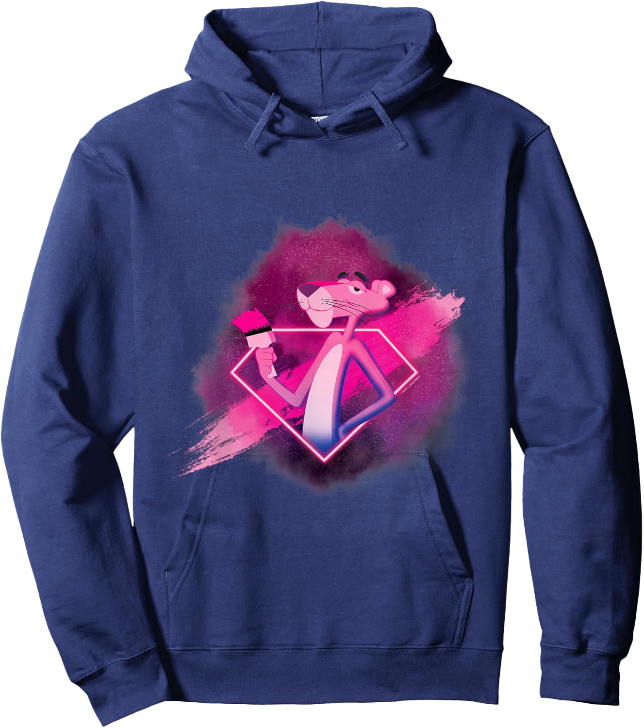 Pink Panther Diamond Brush , black Hoodie - Hoodie | Navy