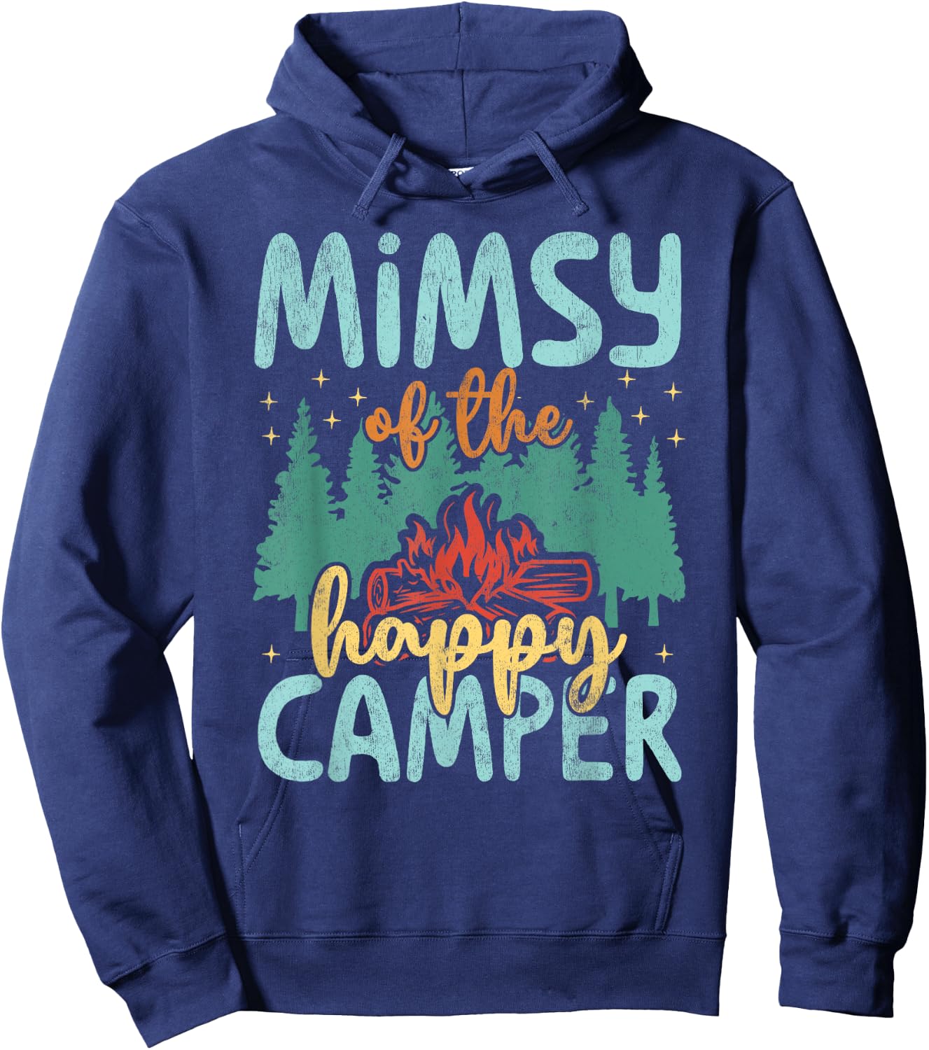 Mimsy of Happy Camper 1st Birthday Party Retro Mimsy Hoodie - Hoodie | Navy