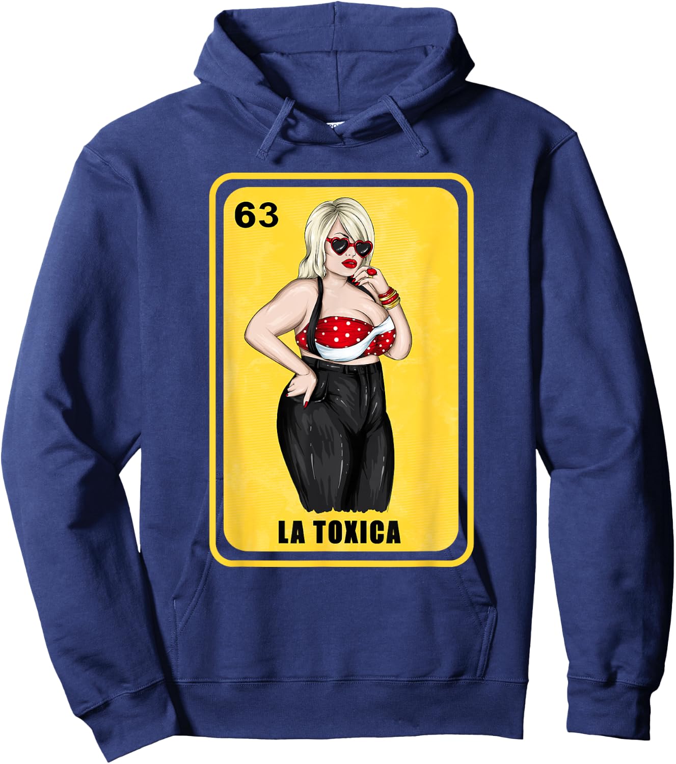 Funny Gifts Spanish-Mexican Bingo for Toxica- La Toxica Hoodie - Hoodie | Navy