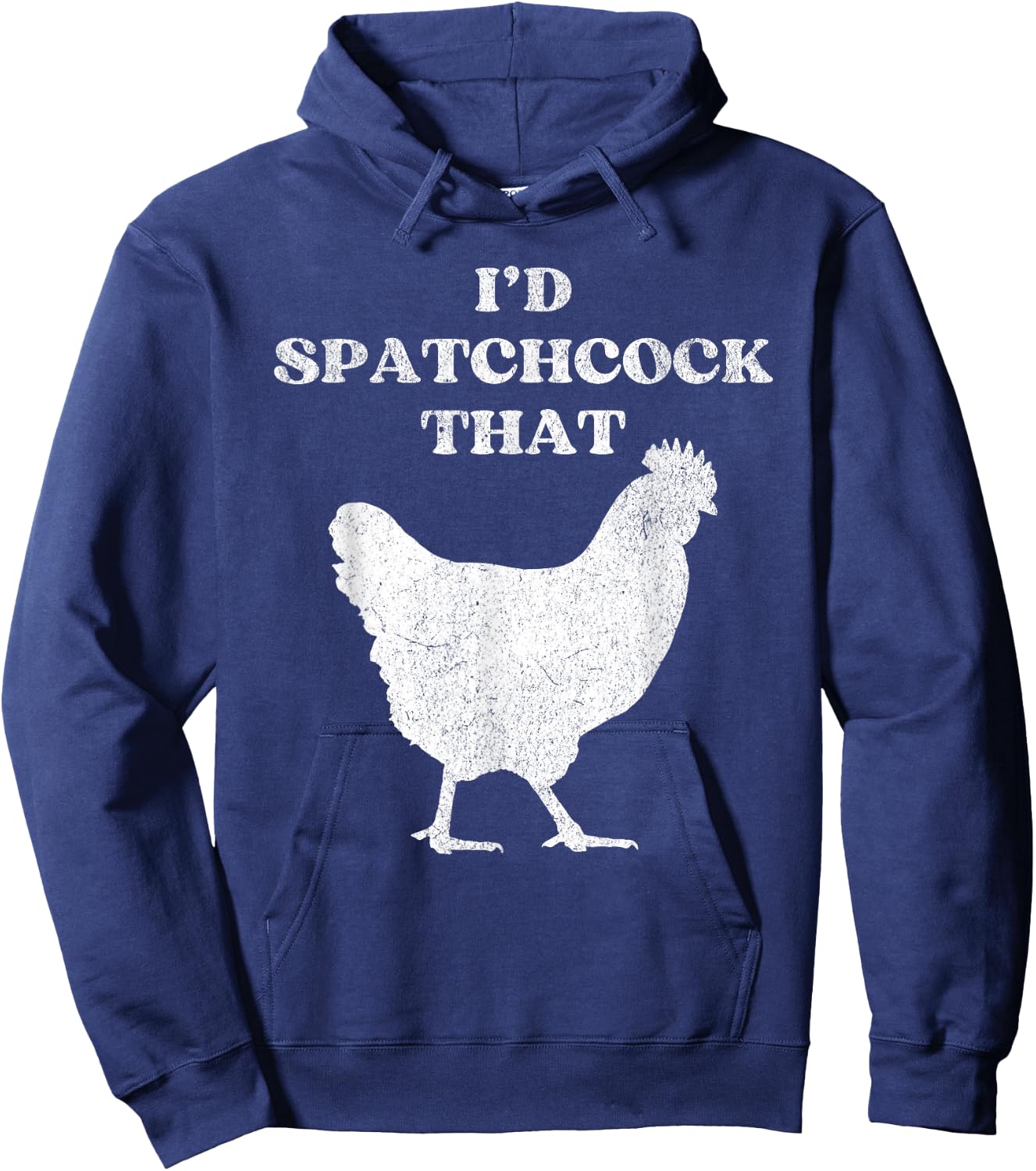 Funny Butcher Chicken Spatchcock Hoodie - Hoodie | Navy