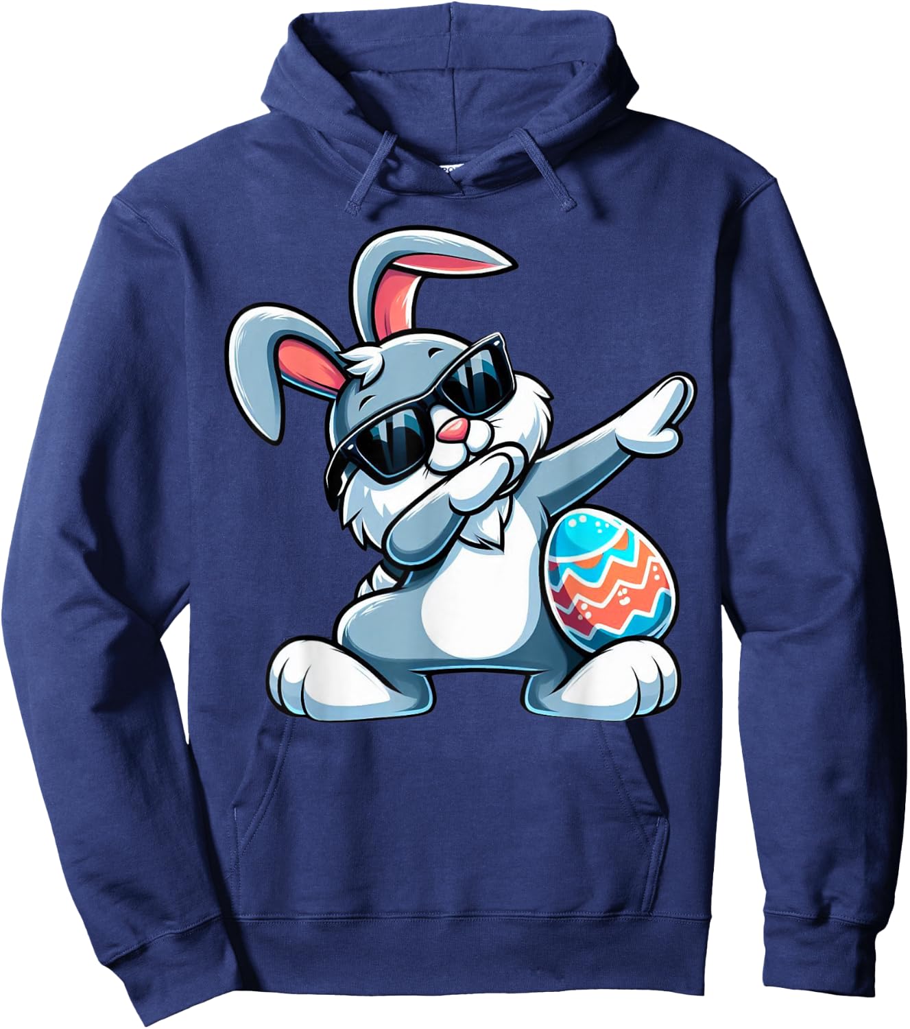 Dabbing Bunny Easter Eggs Dab Boys Girls Kids Rabbit Hoodie - Hoodie | Navy