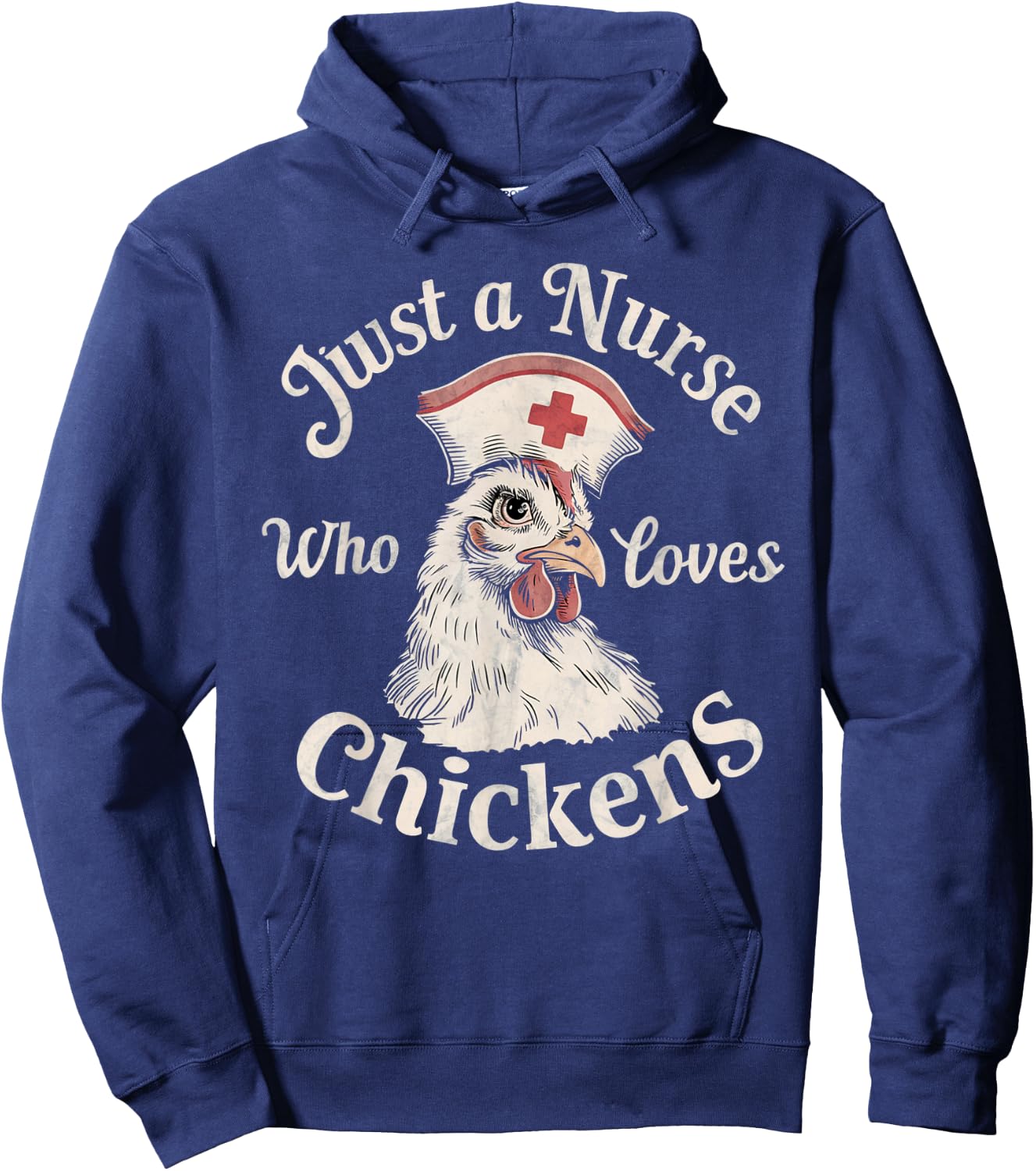 Funny Nurse Just a Nurse Who Loves Chickens Gifts for Nurse Hoodie - Hoodie | Navy