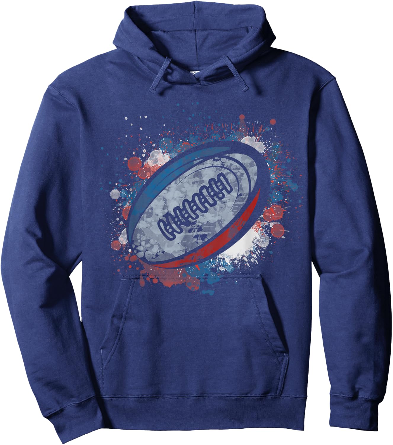 Rugby Jersey Player Splash Child Splash Ball , Black, S Hoodie - Hoodie | Navy