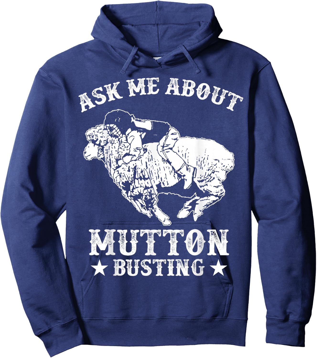 Mutton Busting Equipment Rodeo Sheep Rider Mutton Buster Hoodie - Hoodie | Navy