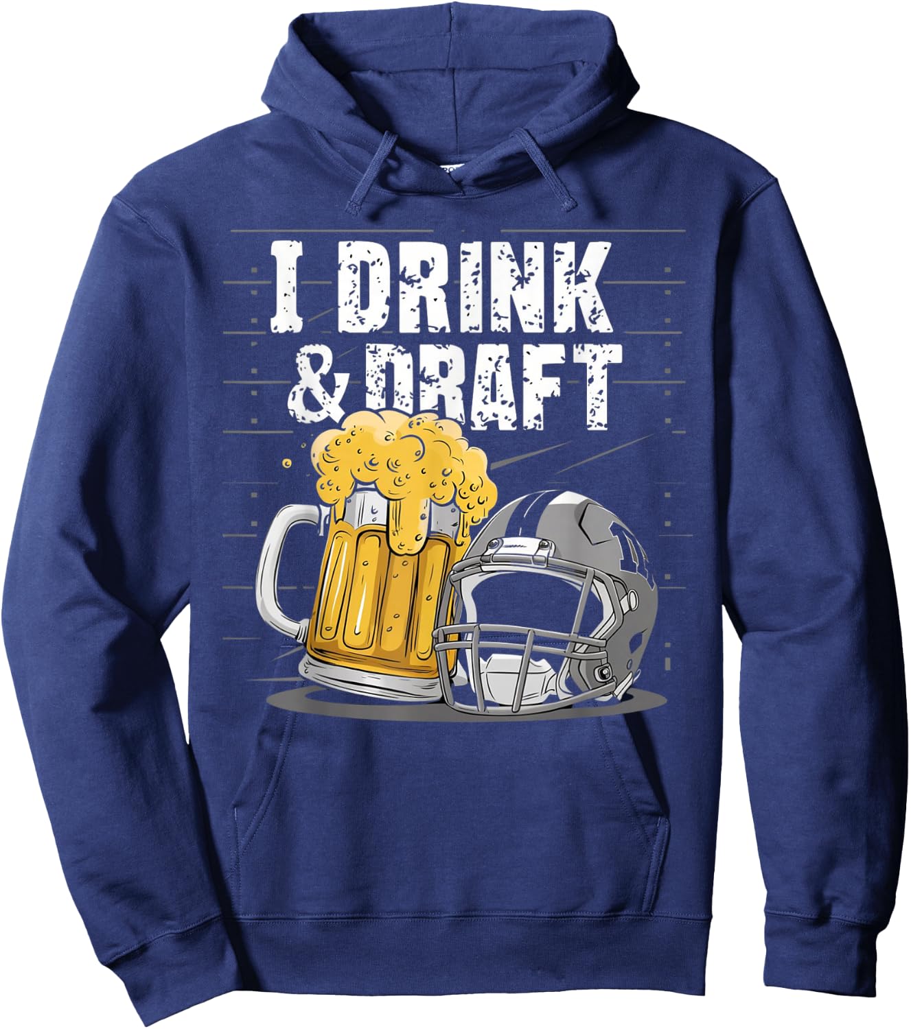 Fantasy Football Party Draft Beer Sipping Hoodie - Hoodie | Navy