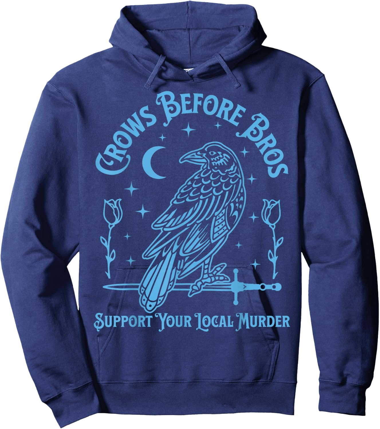 Crows Before Bros Hoodie - Hoodie | Navy