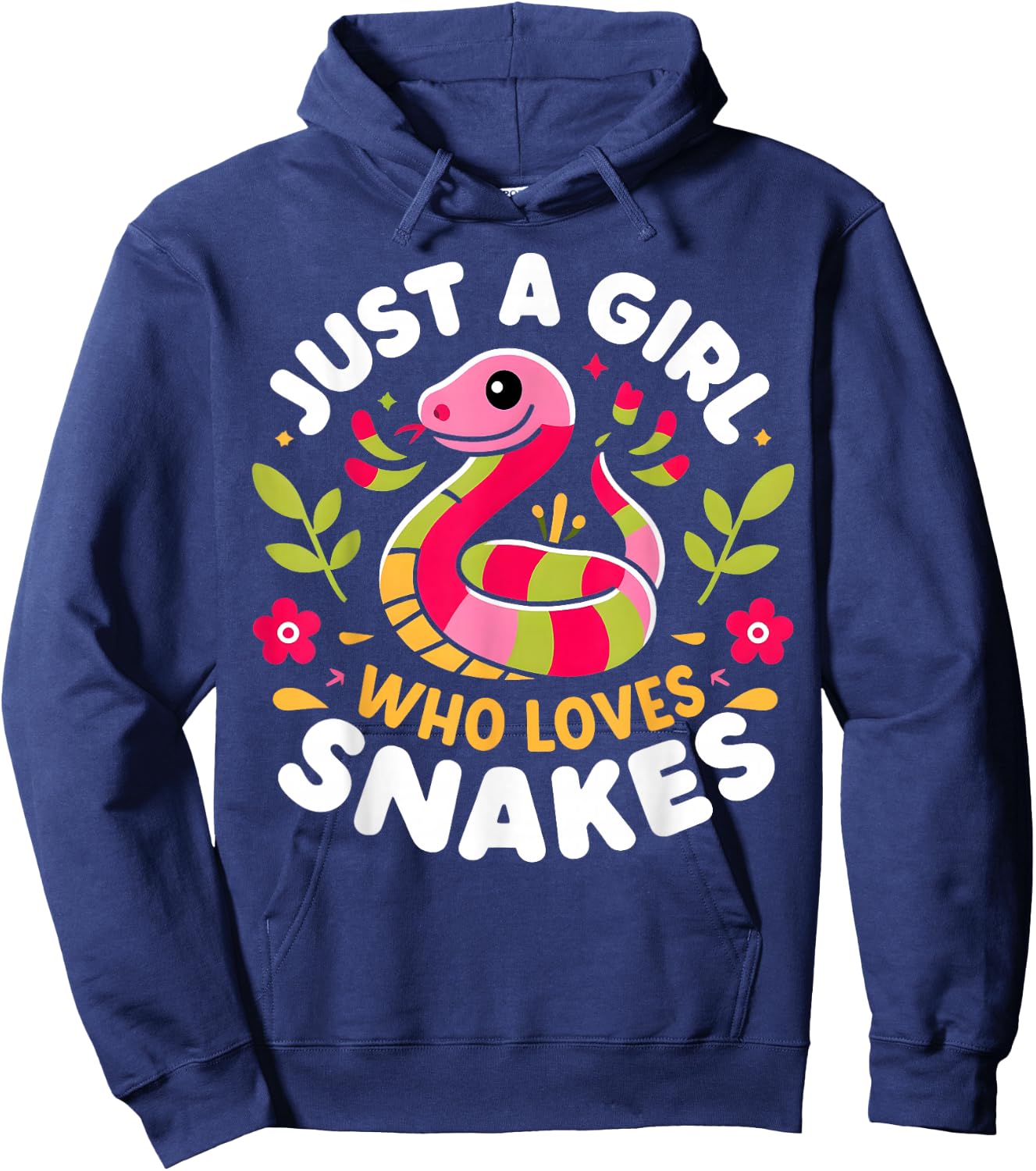 Snake Girl - I Love Snakes - Woman Snakes Hoodie - Hoodie | Navy