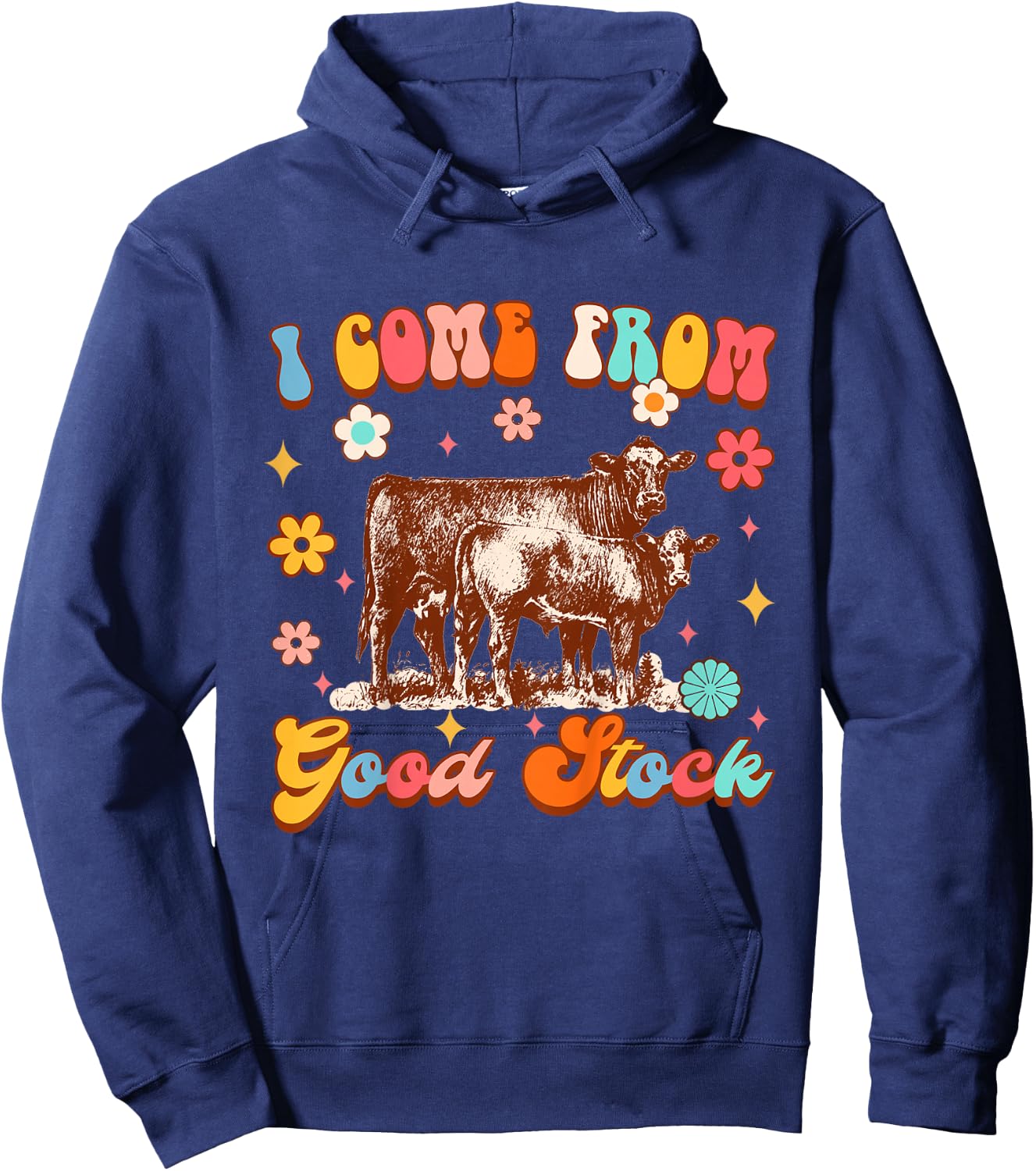 Kids Country Farm Life Farmer Baby Shower I Come From Good Stock Hoodie - Hoodie | Navy