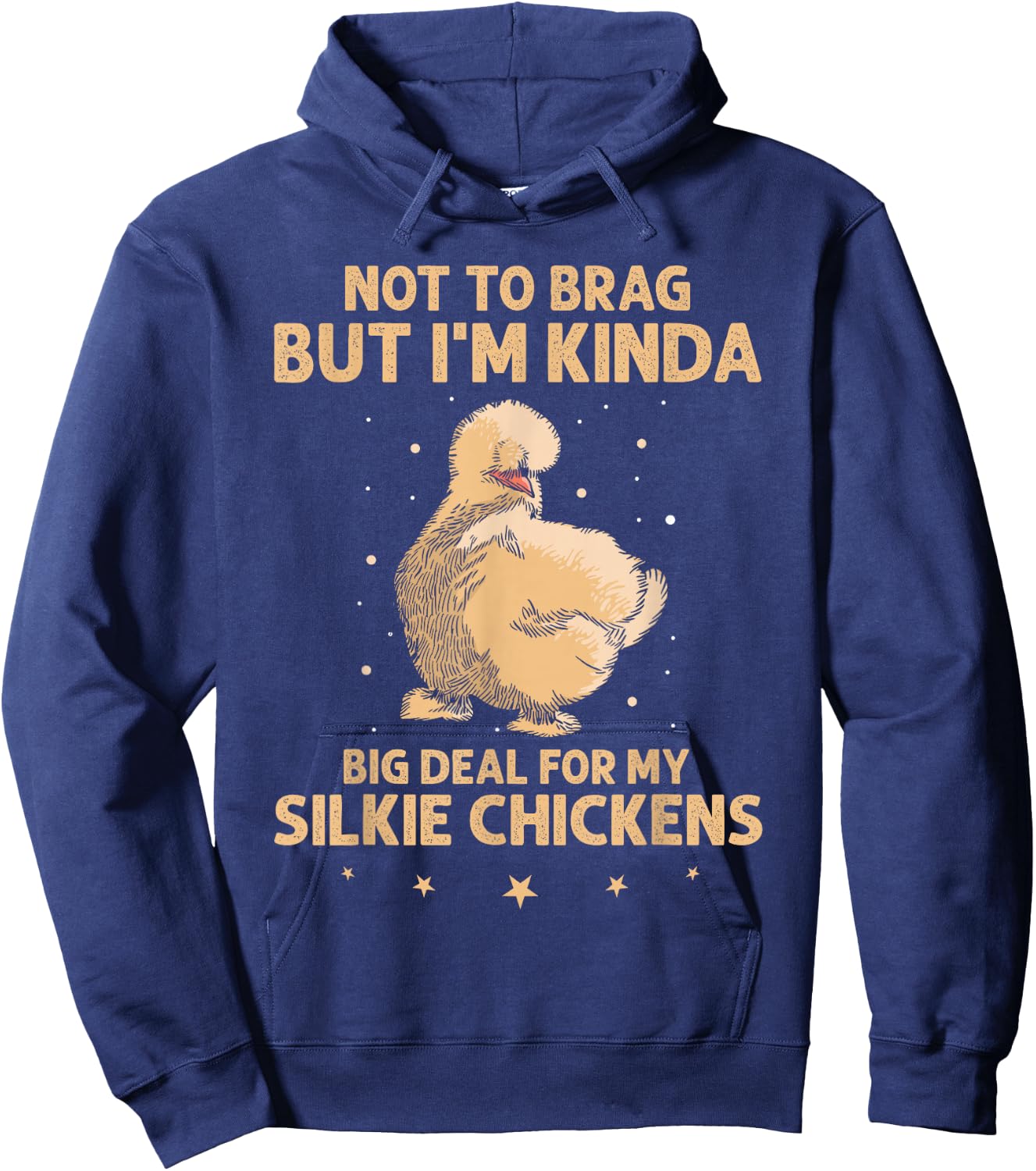Silkie Chicken Owner Mom Silkie Chicken Stuffed Animal Hoodie - Hoodie | Navy