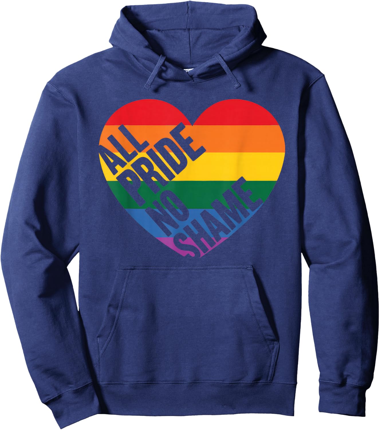LGBT Pride Flag Rainbow Lesbian Transgender Homo Hoodie - Hoodie | Navy