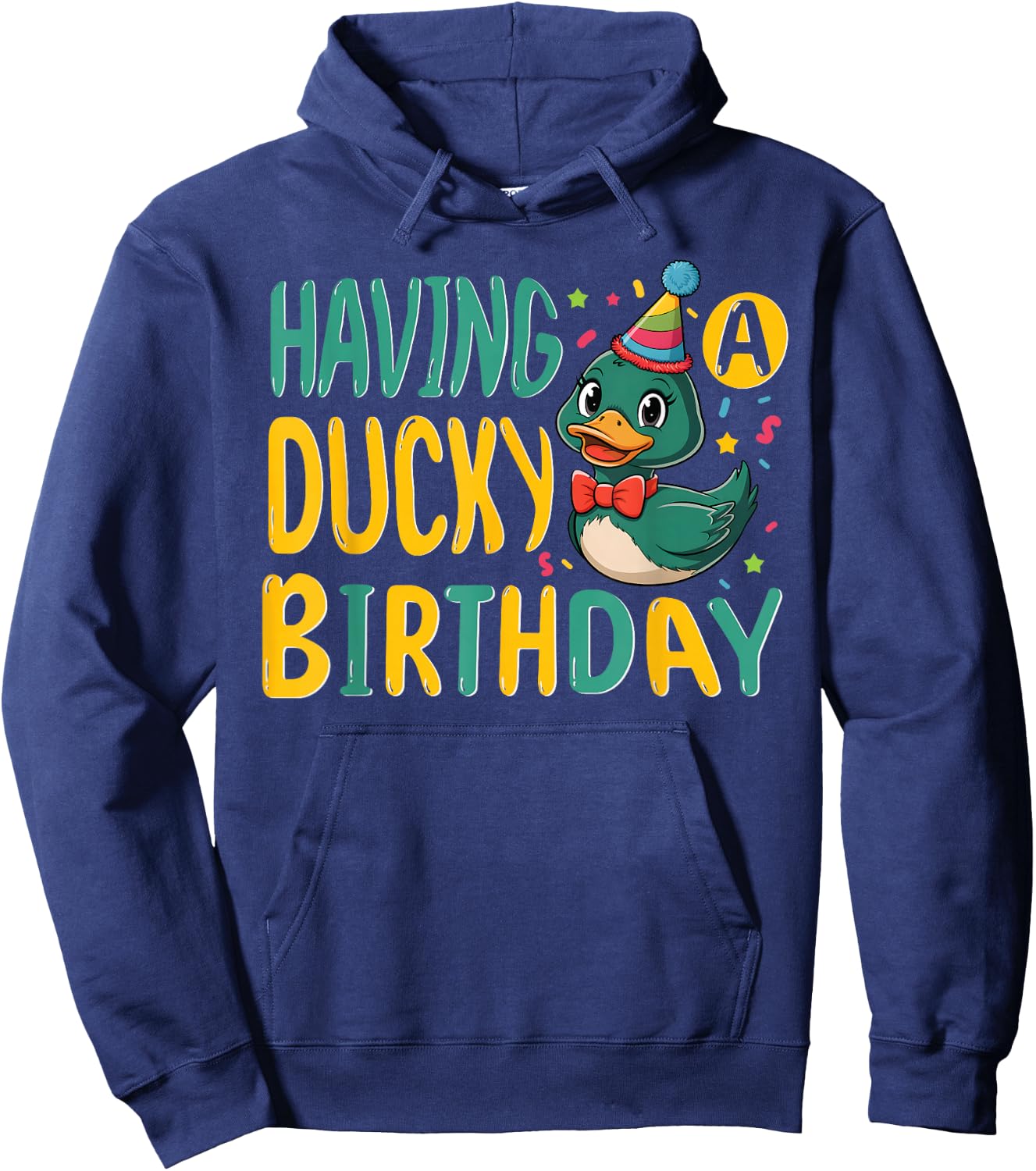 Mallard Duck with Duck for Birthday for Children and Boys Hoodie - Hoodie | Navy