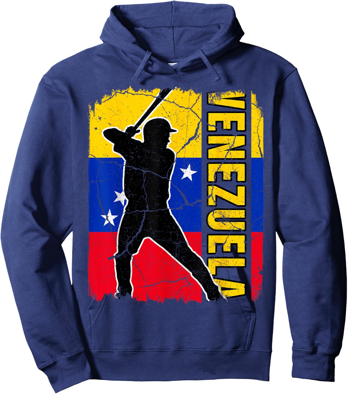 Venezuelan Baseball Player Venezuela Flag Baseball Fans Hoodie - Hoodie | Navy