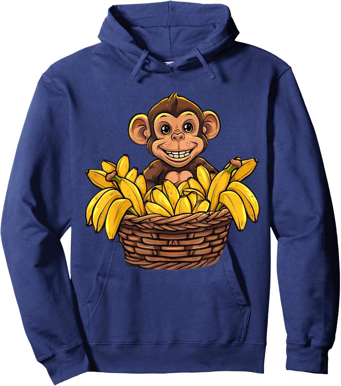 Banana Monkey Cute Monkey Artwork Bananas Fruit Nature Hoodie - Hoodie | Navy