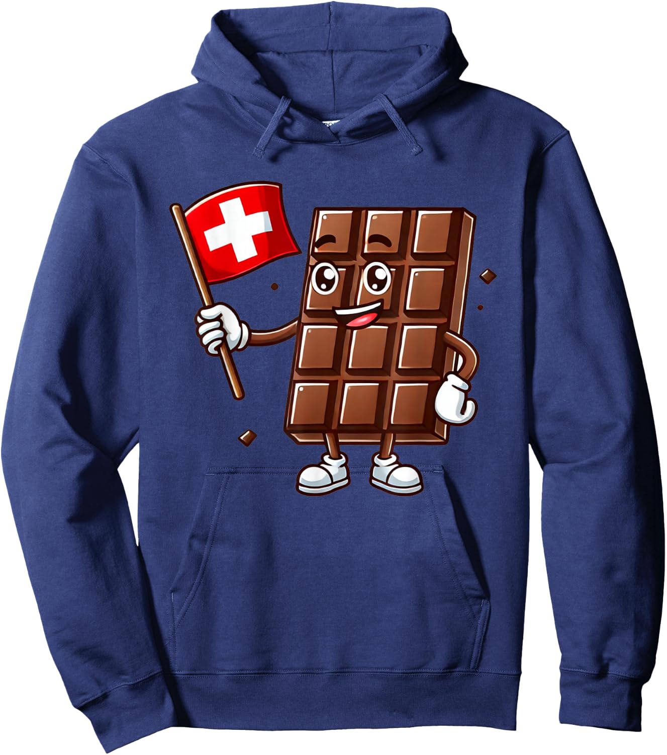 Barre de chocolat mignonne avec drapeau suisse suisse bonbon Hoodie - Hoodie | Navy