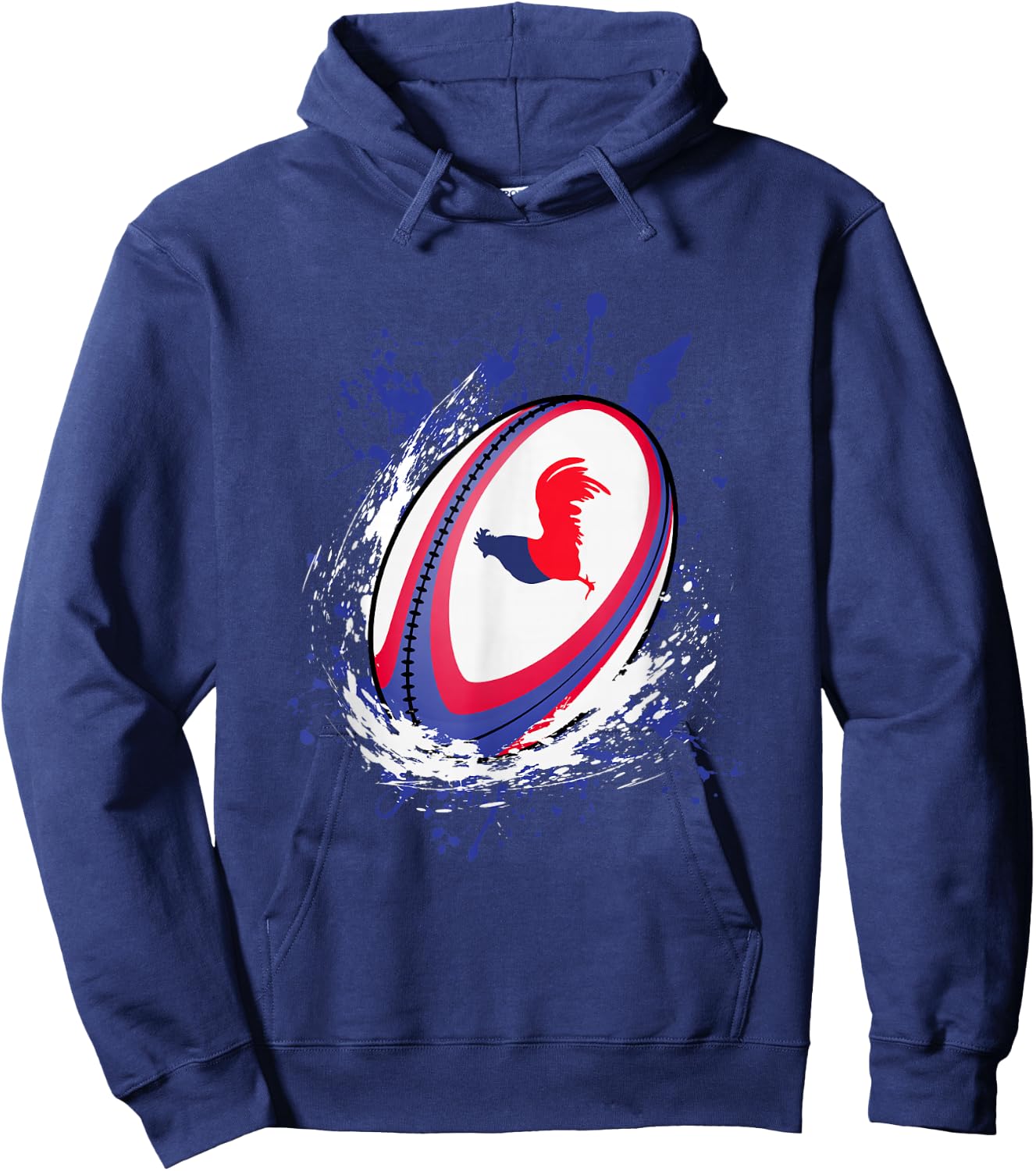 Rugby Shirt Player Child Man Flag Rooster Men Women Hoodie - Hoodie | Navy