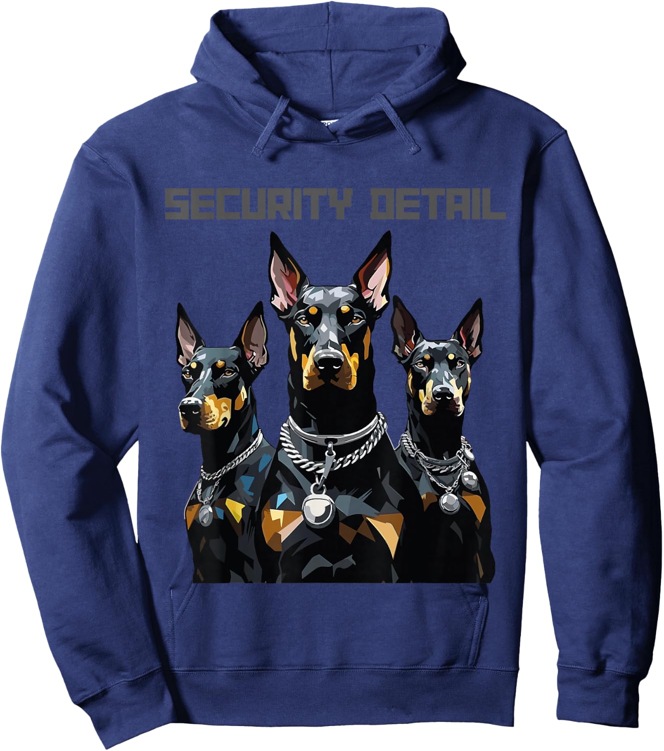 CJ Graphix Doberman Dogs 3 Dobermans Security Detail Guard Watch Dogs Hoodie - Hoodie | Navy