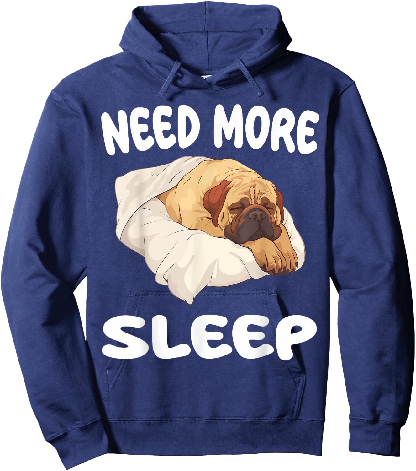 Cute Mastiff Need More Sleep Pajamas Nightgown Hoodie - Hoodie | Navy