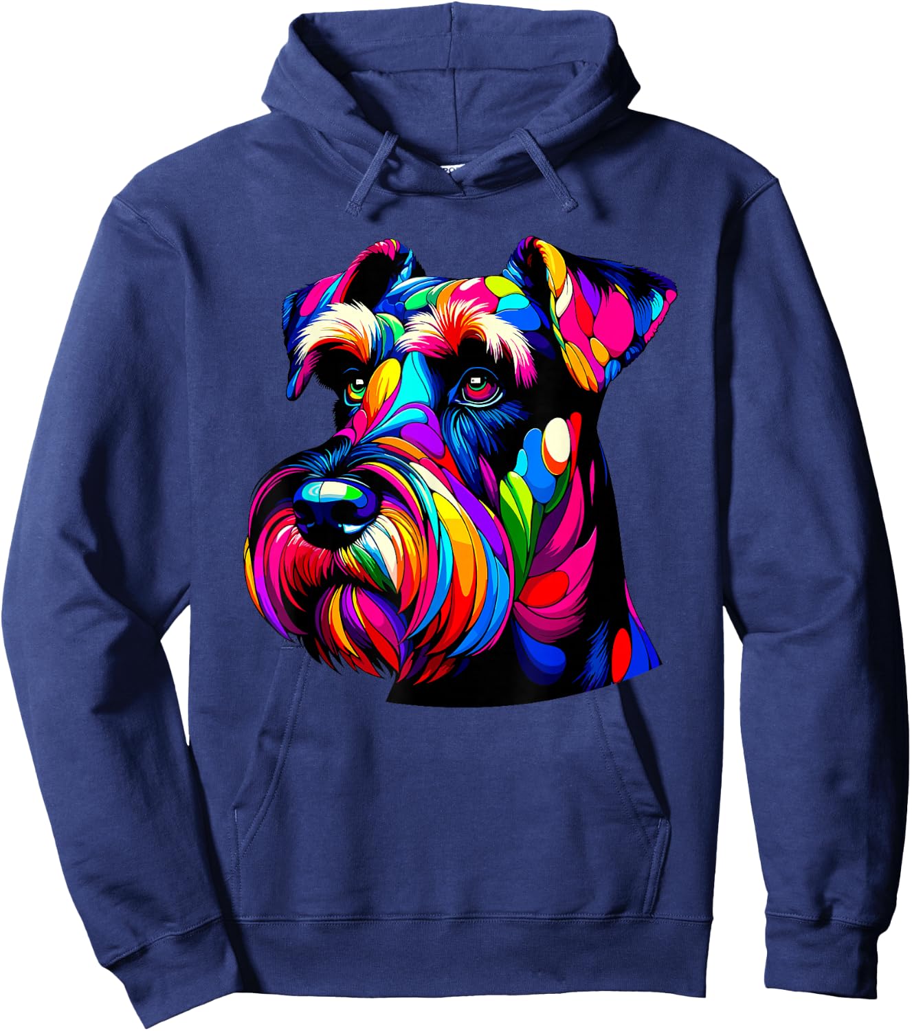 Colorful Pop Art Giant Schnauzer Schnauzers Hoodie - Hoodie | Navy