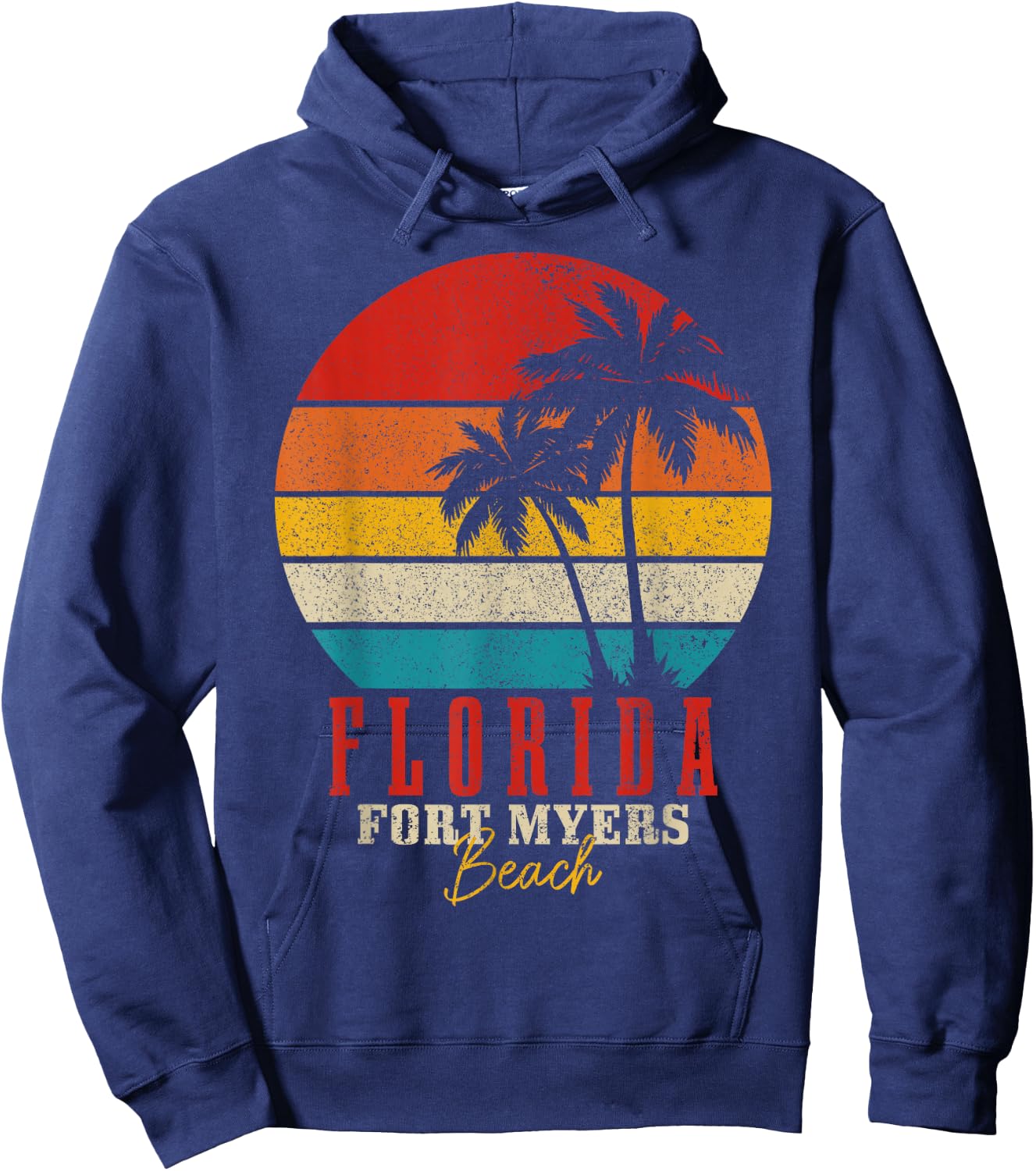 Fort Myers Beach Florida Vintage USA America Souvenir Hoodie - Hoodie | Navy