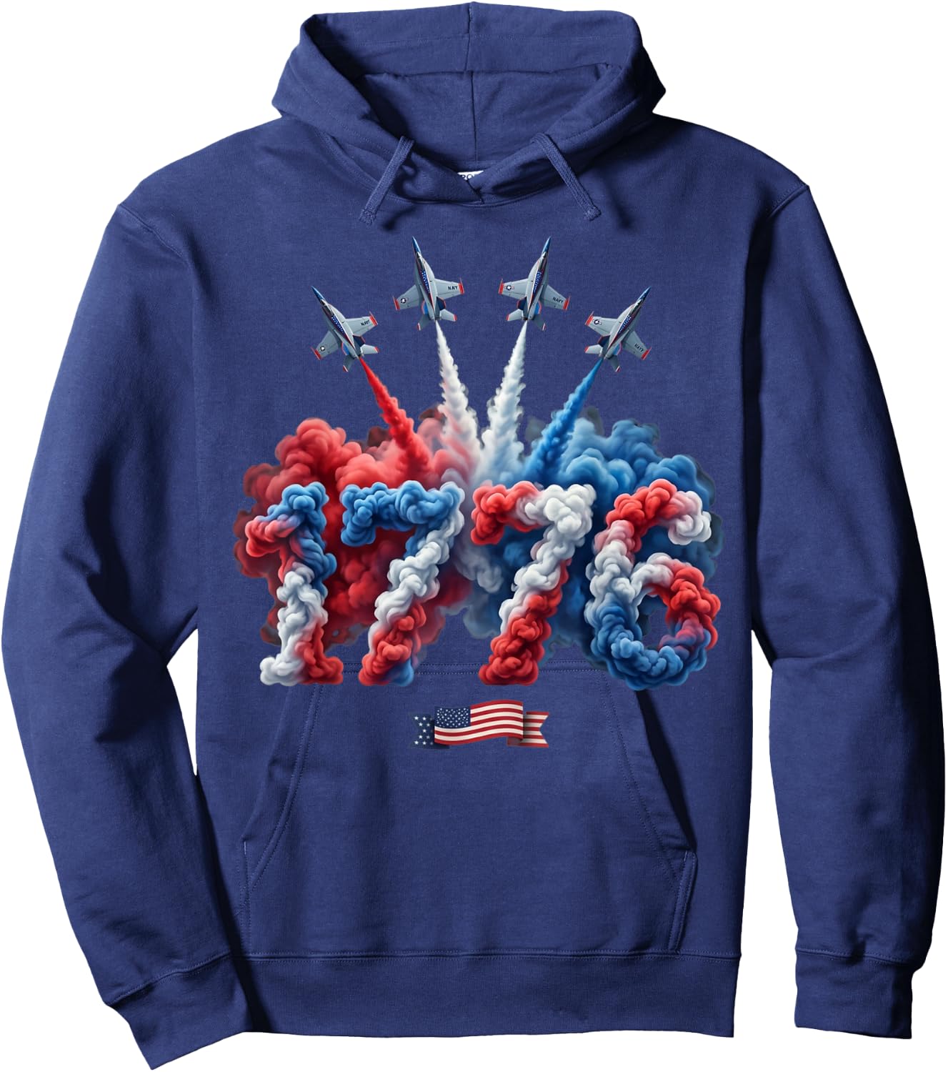 1776 USA Patriotic American 4th of July Men Women Hoodie - Hoodie | Navy