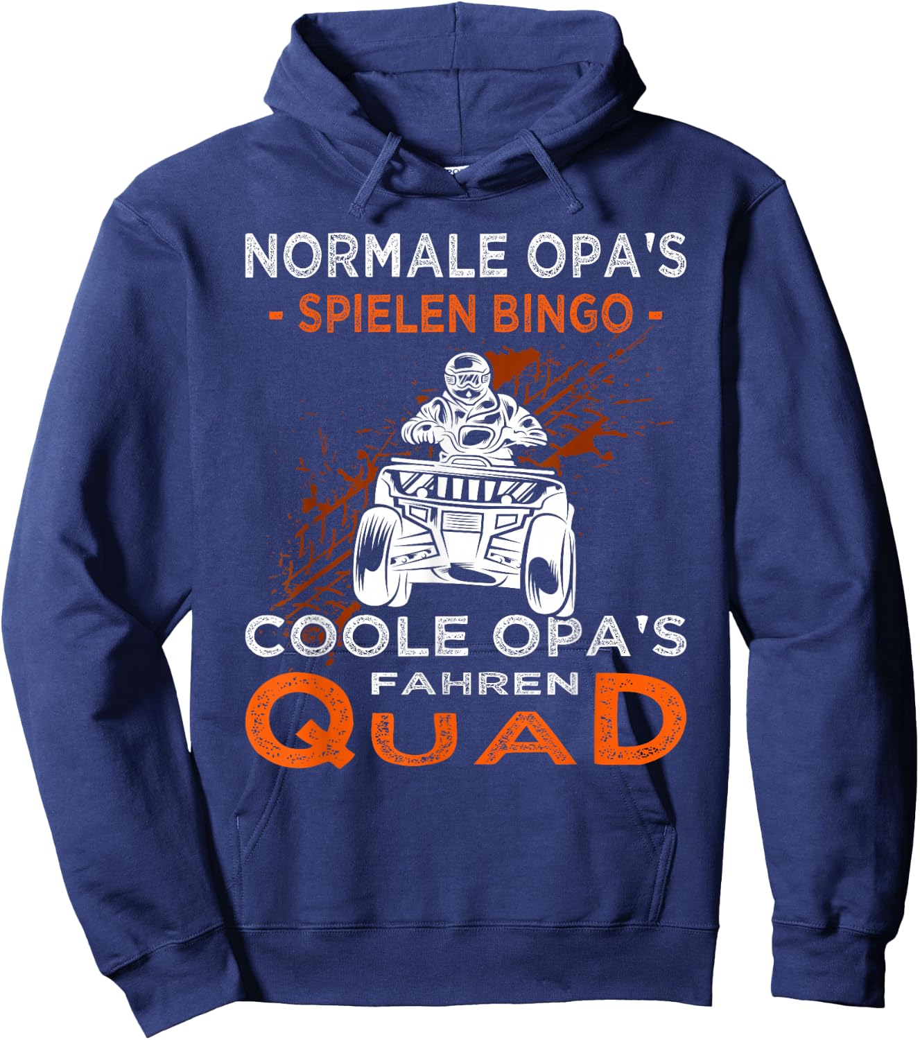 Coole Opas fahren Quad | Quadfahrer Opa Hoodie - Hoodie | Navy