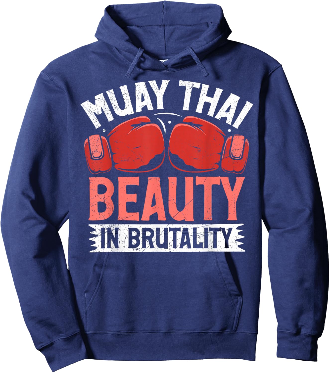 Muay Thai Beauty in Brutality Muay Thai Hoodie - Hoodie | Navy