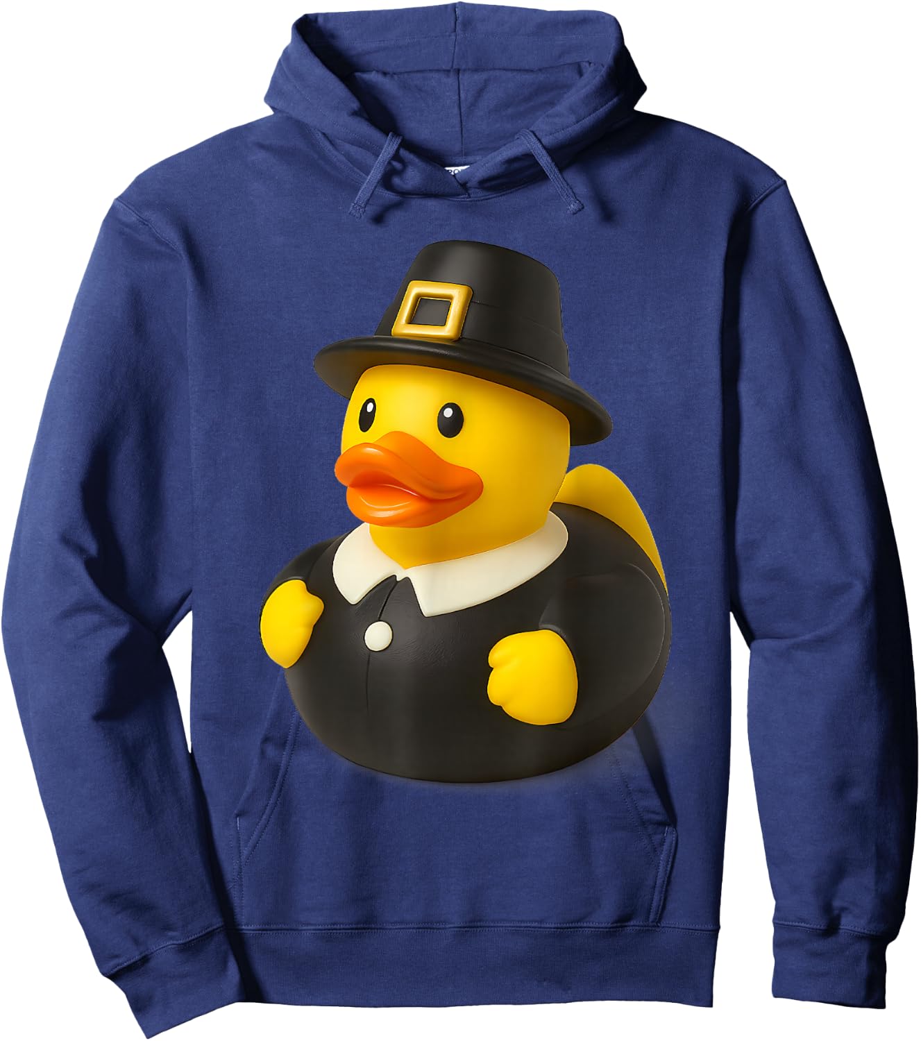 Rubber Duck Pilgrim Thanksgiving Ducky Men Women Kids Hoodie - Hoodie | Navy