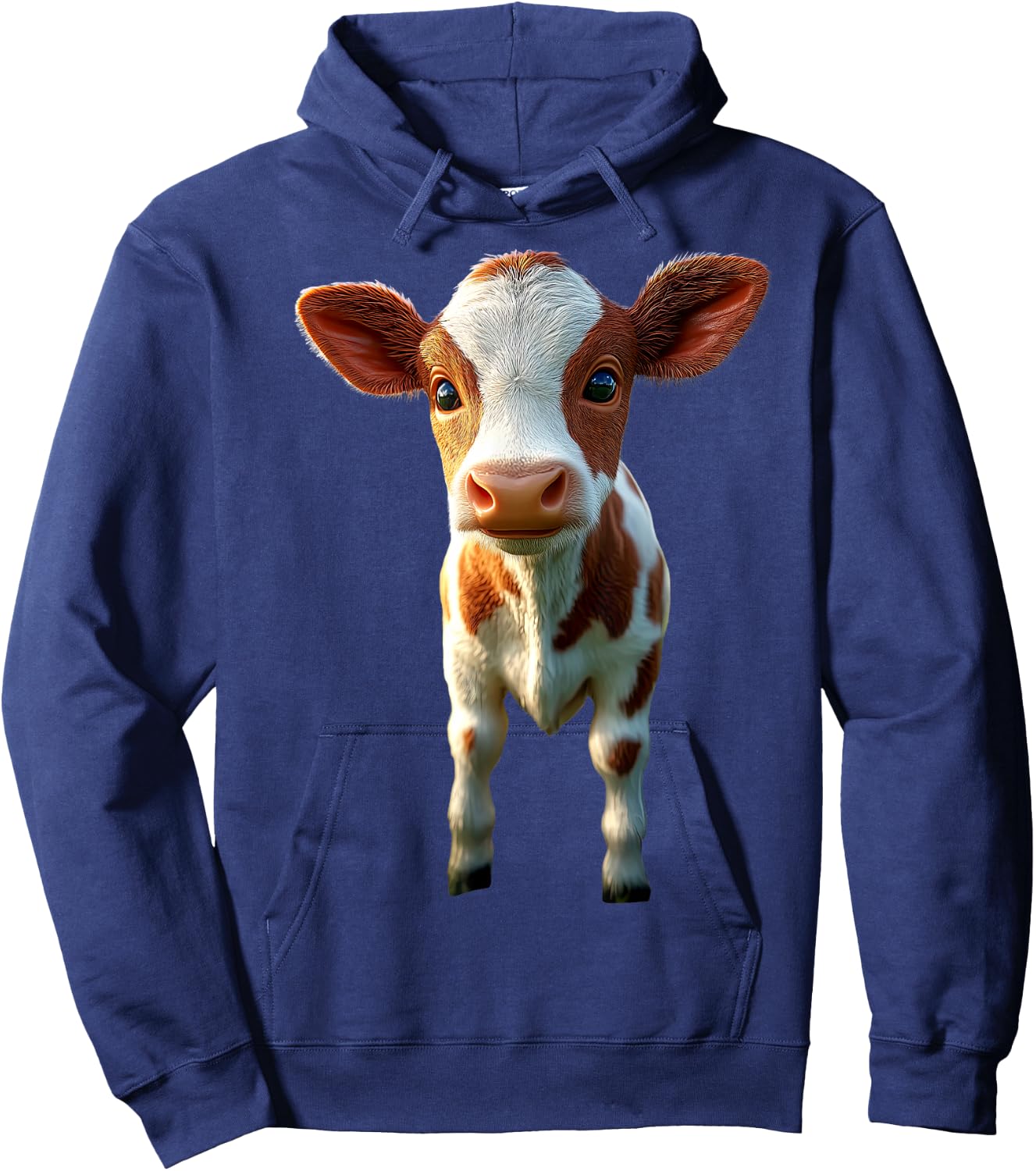 Cow Cattle Farmer Milk Vegan Calf Cows Farm Cute Cow Hoodie - Hoodie | Navy