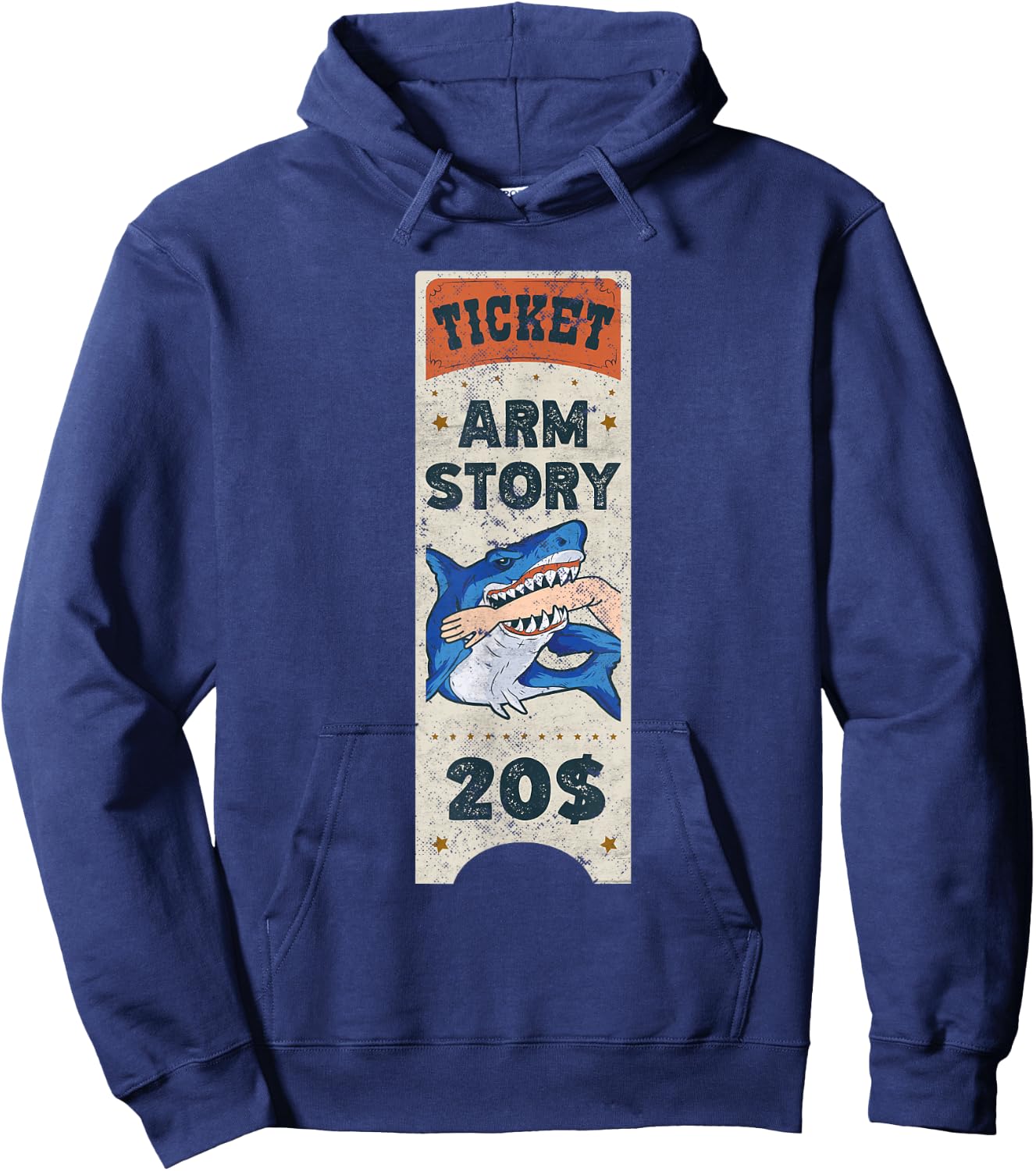 Amputee Funny Arm Story Amputation Surgery Shark Humor Hoodie - Hoodie | Navy